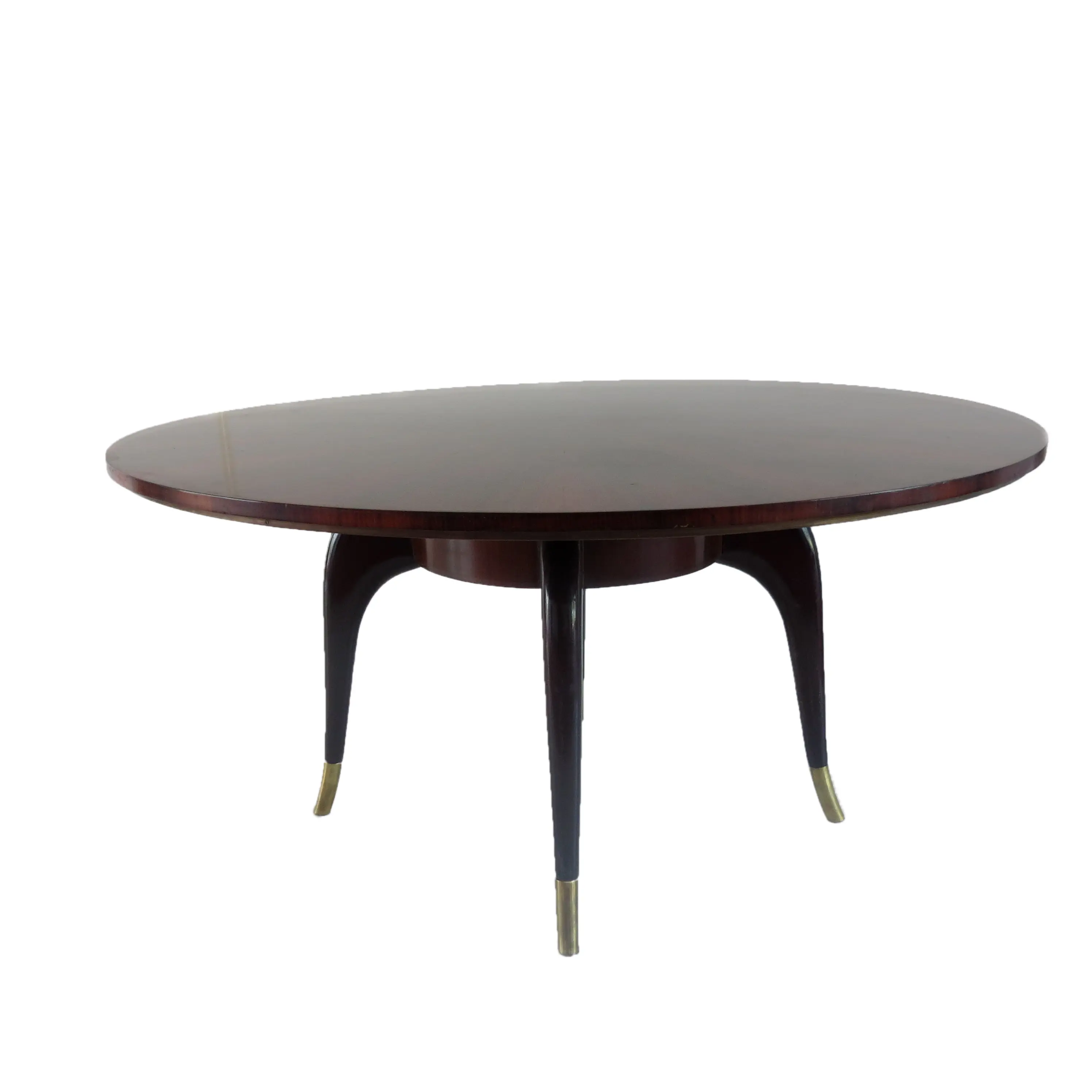 Rare large round mahogany coffee table attr. Paolo Buffa,1940 — Paolo Buffa