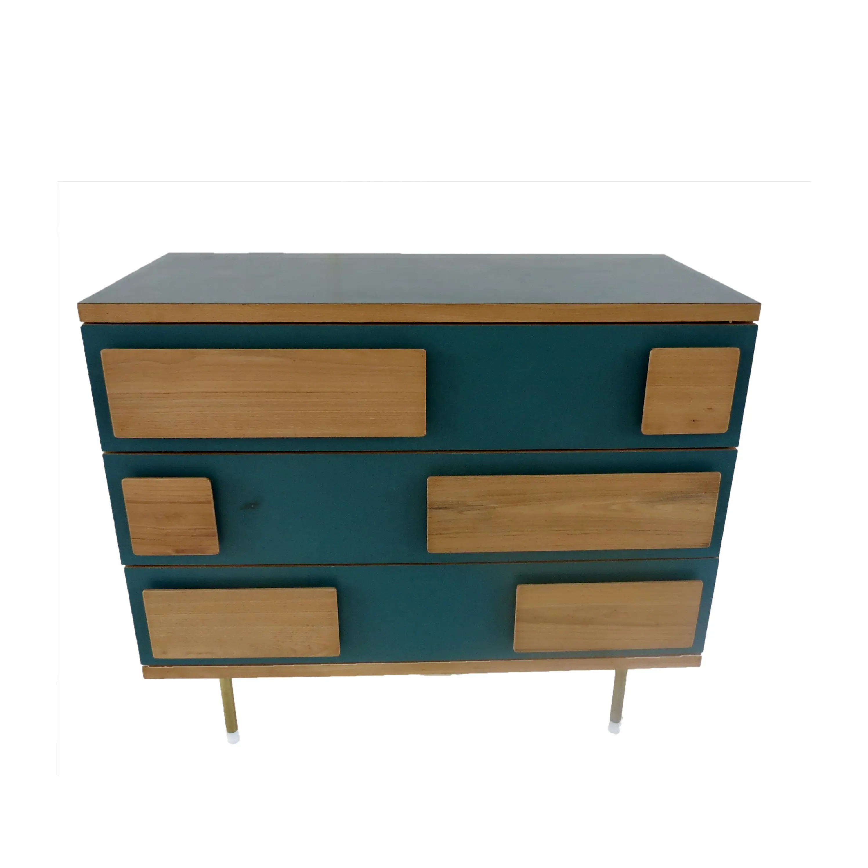Gio Ponti Three Drawers Green Cabinet from Hotel Parco dei Principi, Rome, 1964 — Gio Ponti