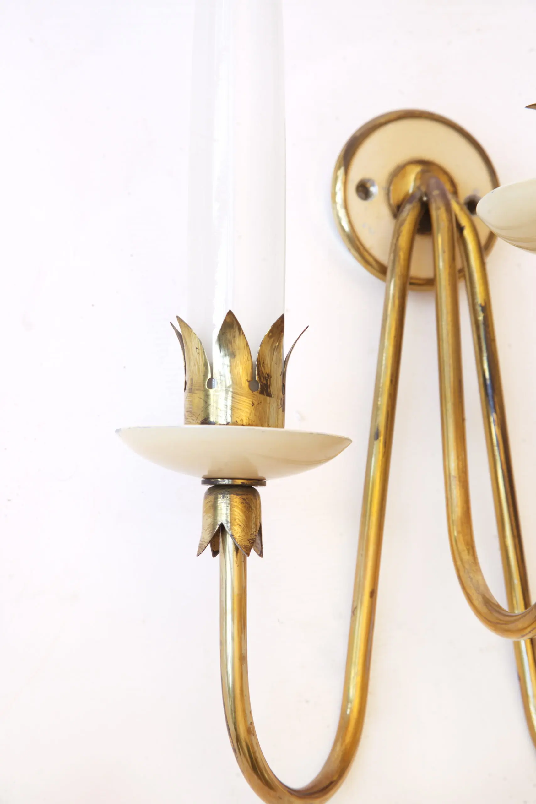 Rare Set of Three Angelo Lelli Wall Lights,1950 — image 3