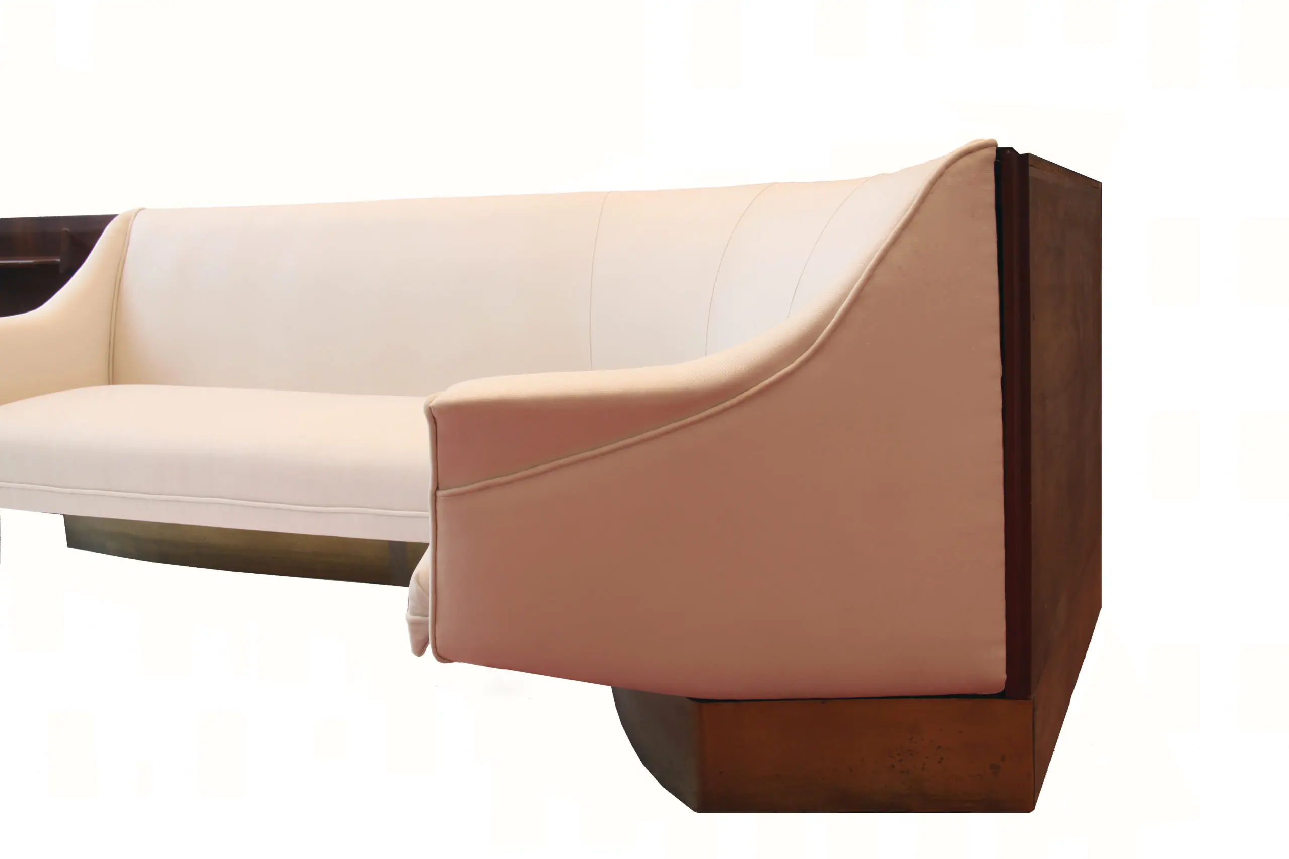 Important Italian Wall Unit, Large Curved Sofa and Shelfs by Dassi, 1950 — photo 22
