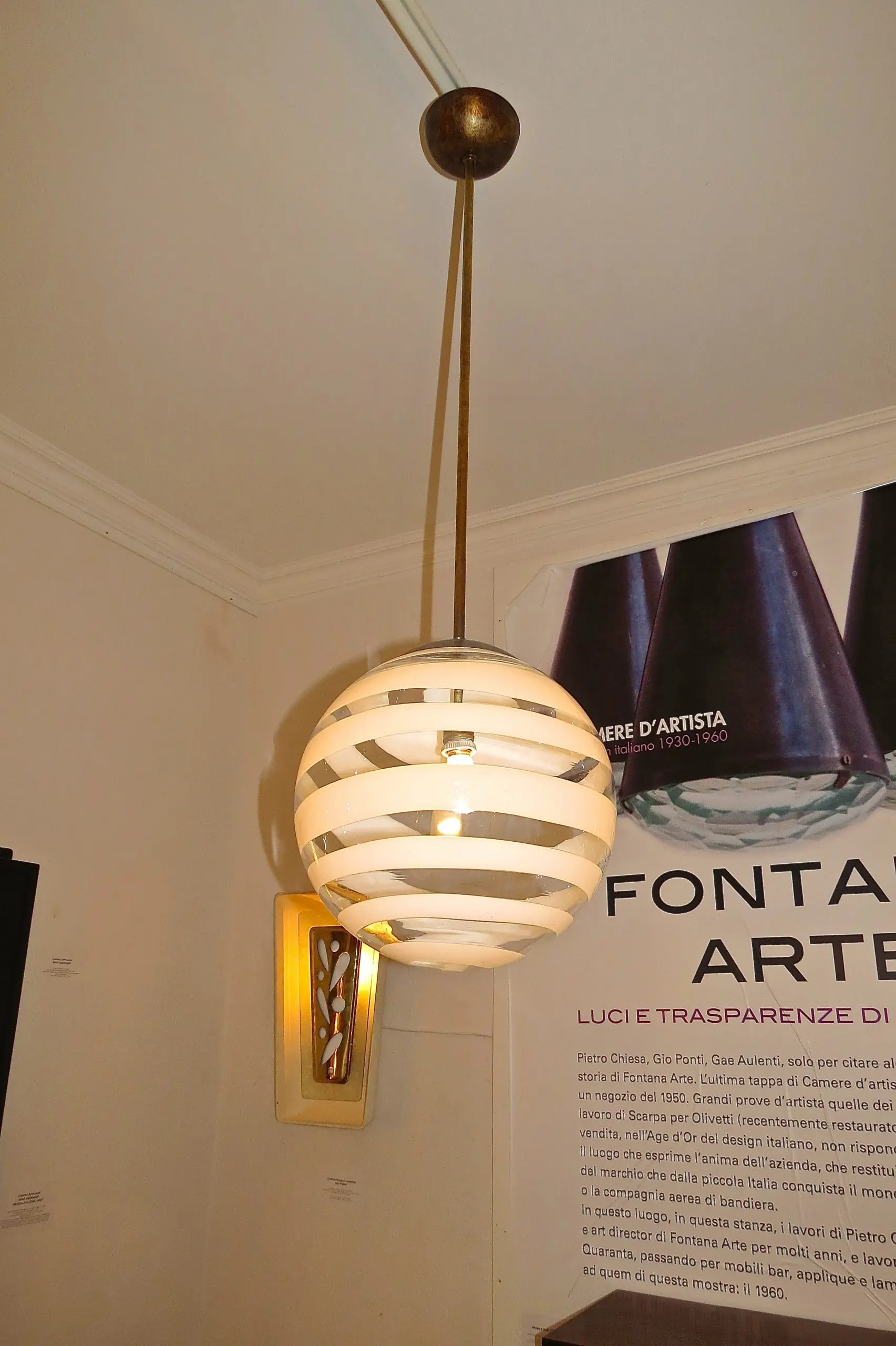 Carlo Scarpa Ceiling Lamp by Venini, model 5258, circa 1935 — image 3