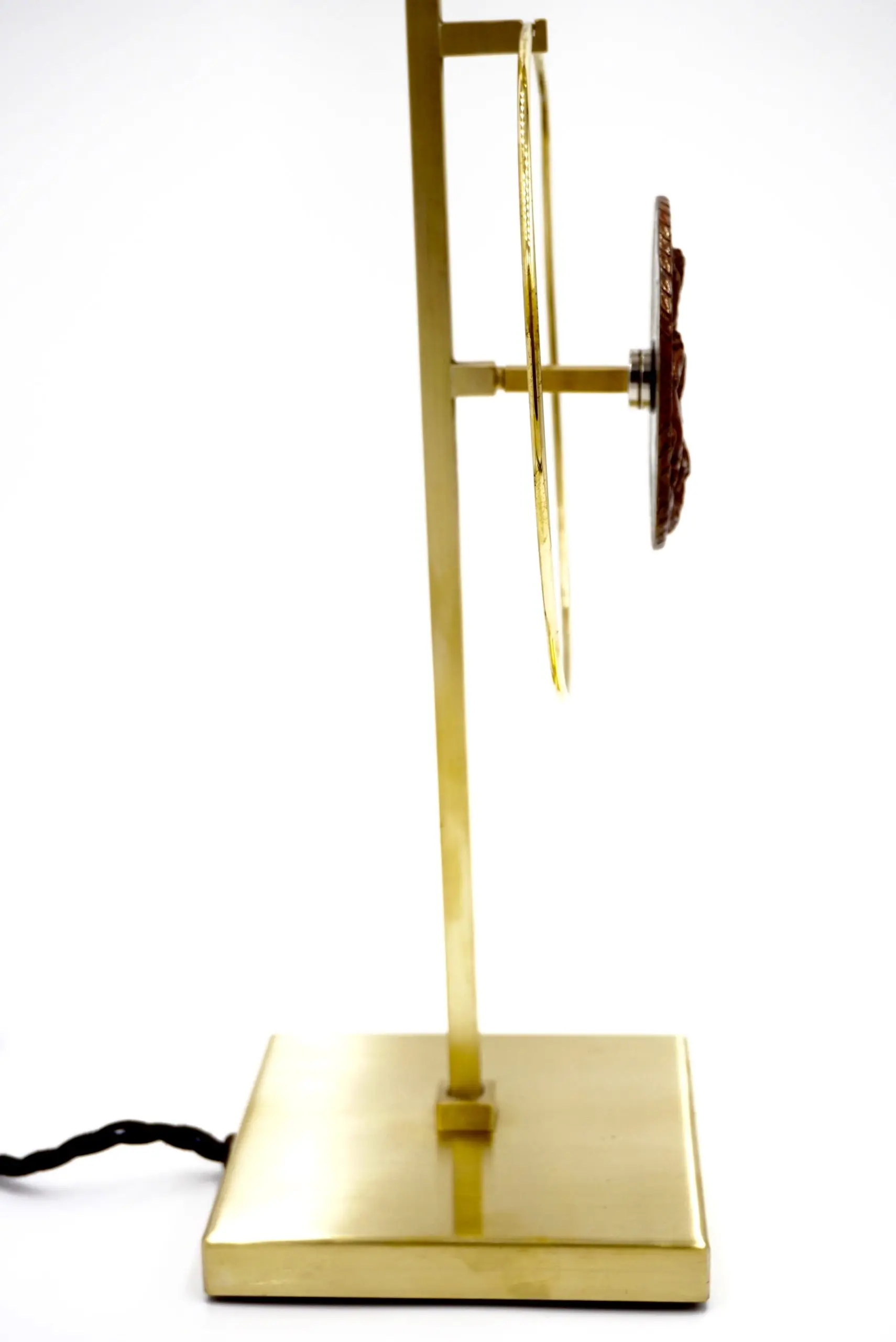 "Masterpieces of light" brass table lamp with Van Vianen copper sculpture XVII° — photo 22