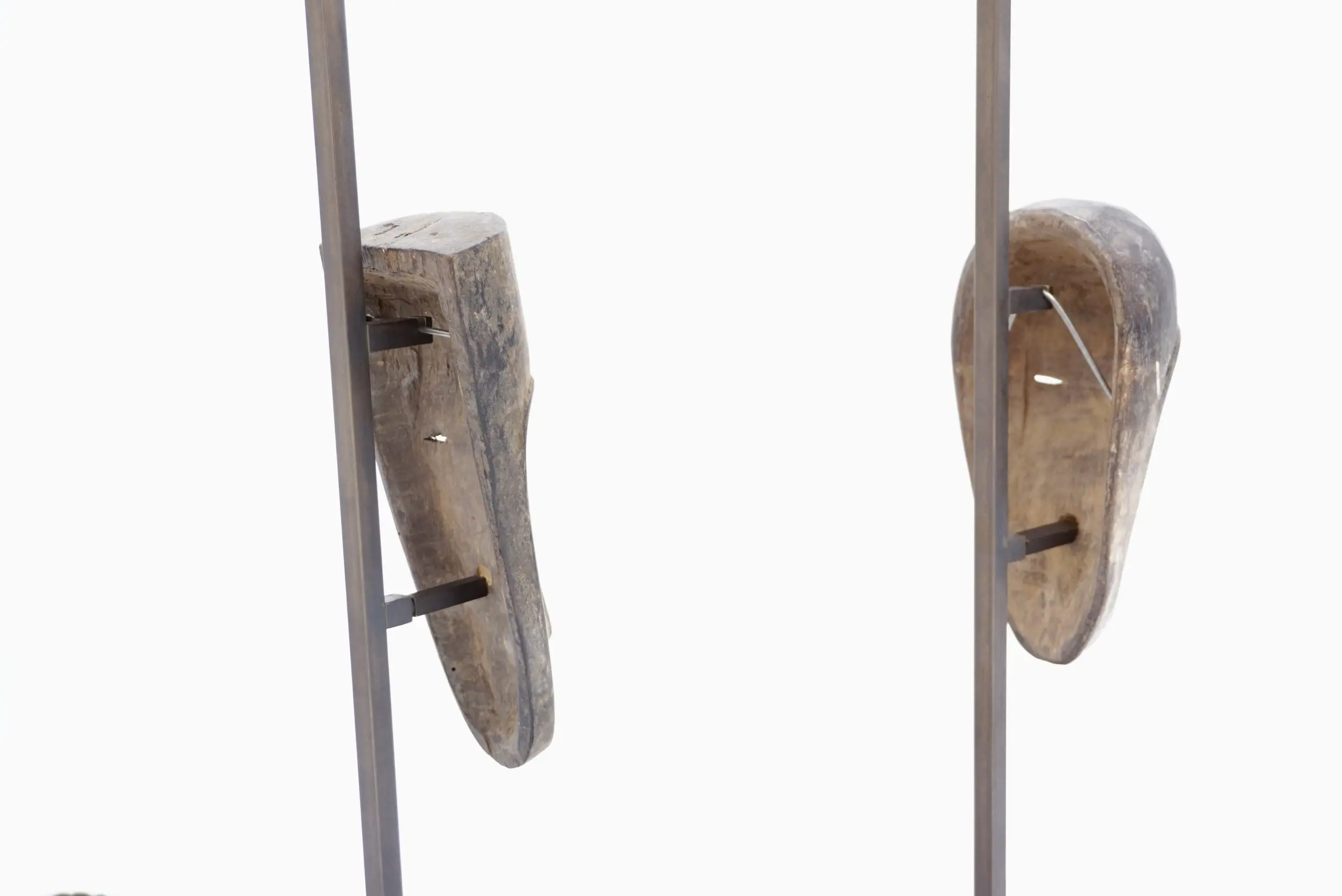 "Masterpieces of Light" pair of cubist table lamps with Fang Ngil masks, 1910 — photo 10