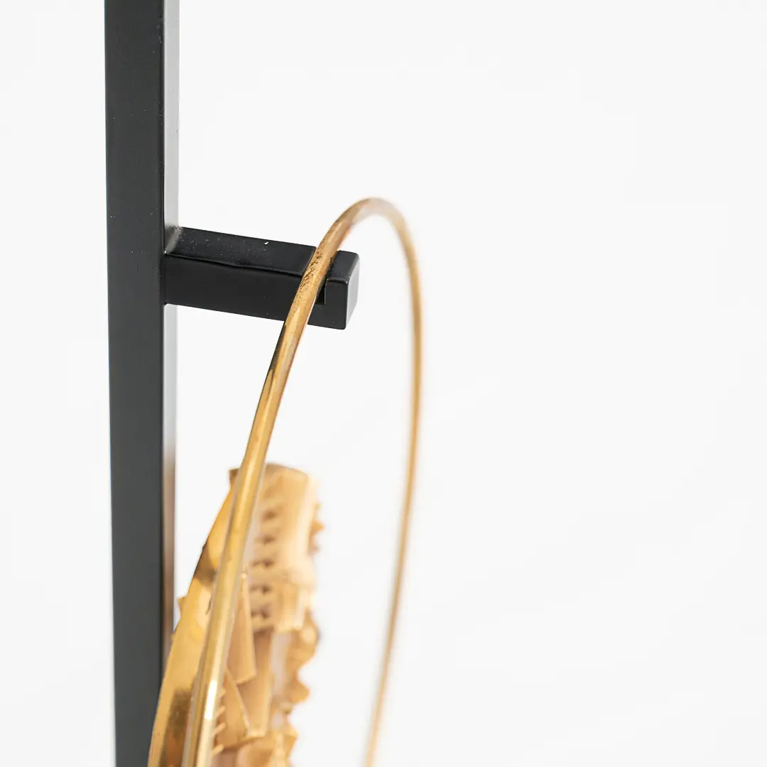 "Masterpieces of lights" pair of table lamps with A.Pomodoro bronze, 1985 — photo 9
