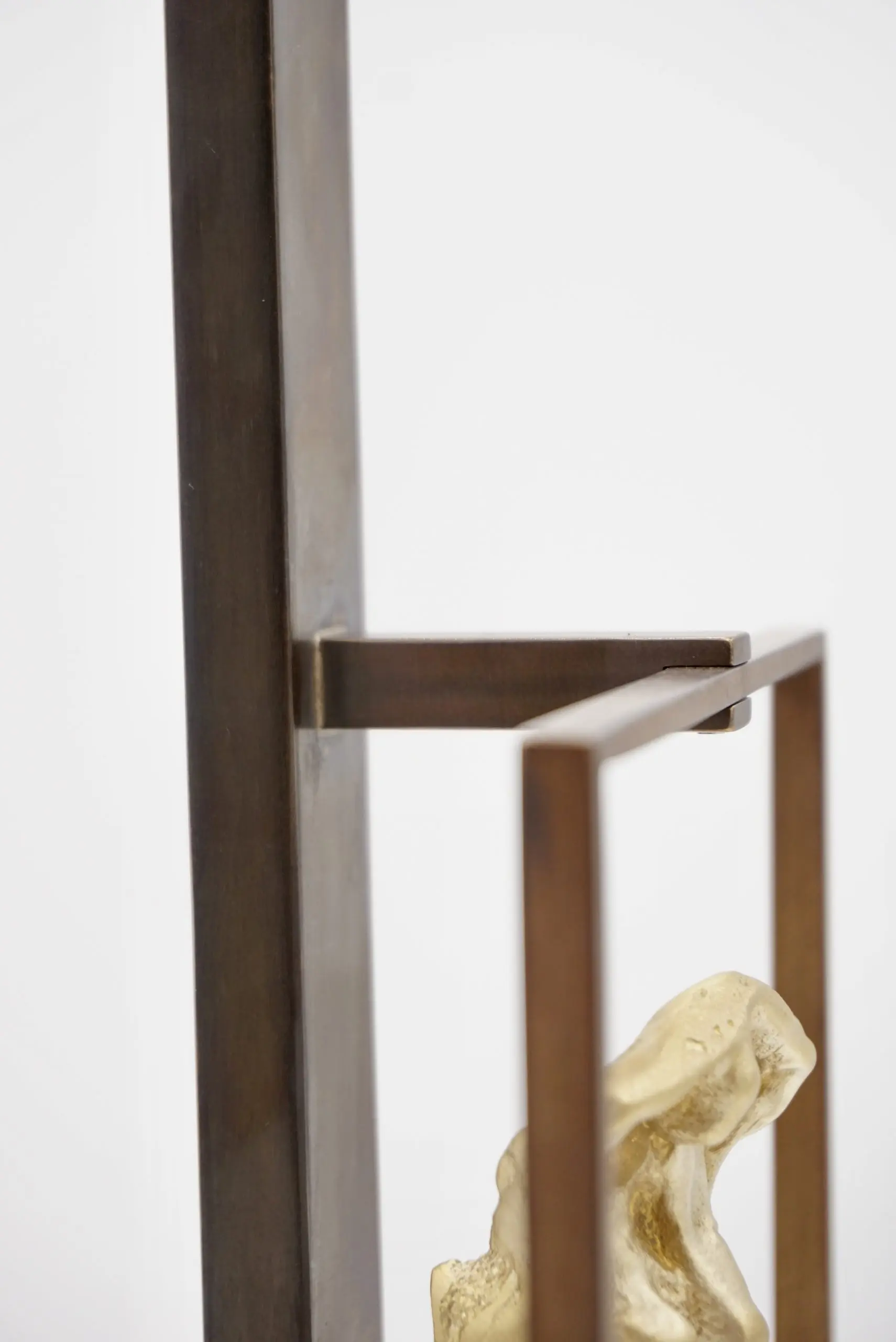 Pair of LUCIO FONTANA sculptures bronze female figures table lamps, 1950-2021 — photo 14