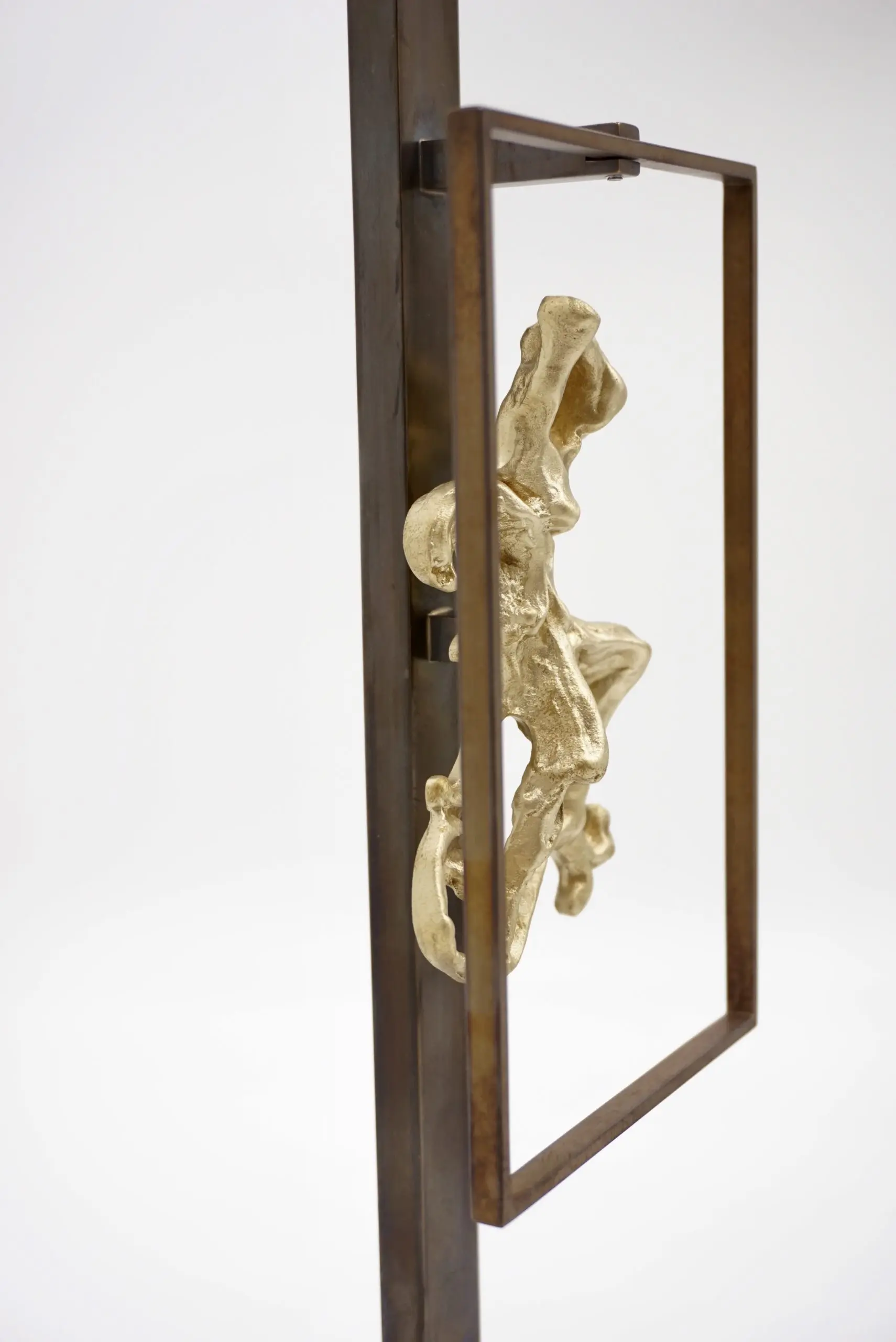 Pair of LUCIO FONTANA sculptures bronze female figures table lamps, 1950-2021 — photo 6