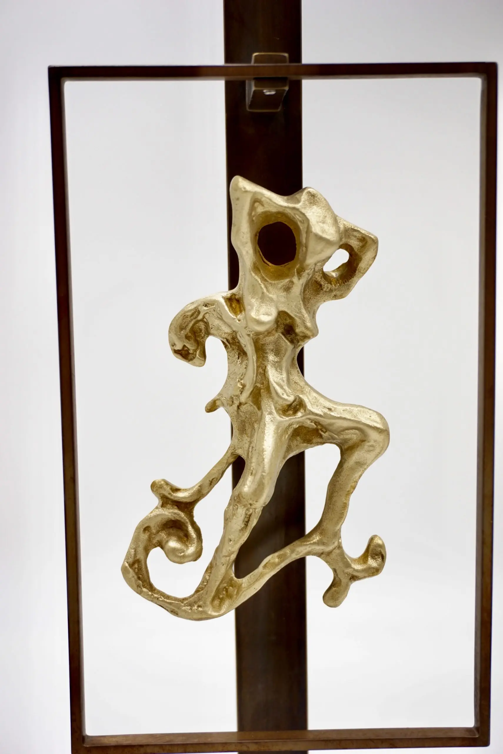 Pair of LUCIO FONTANA sculptures bronze female figures table lamps, 1950-2021 — photo 5