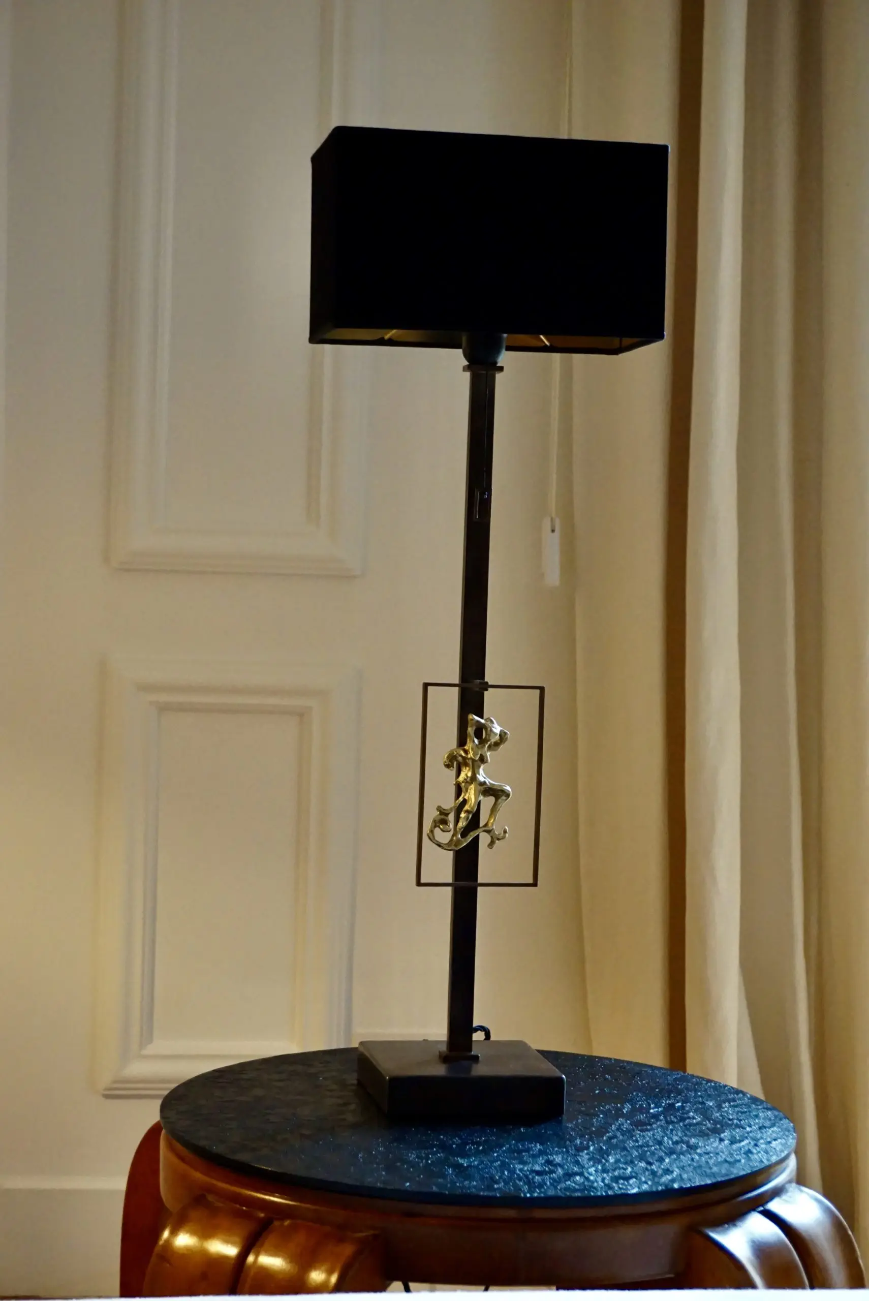 Pair of LUCIO FONTANA sculptures bronze female figures table lamps, 1950-2021 — photo 19