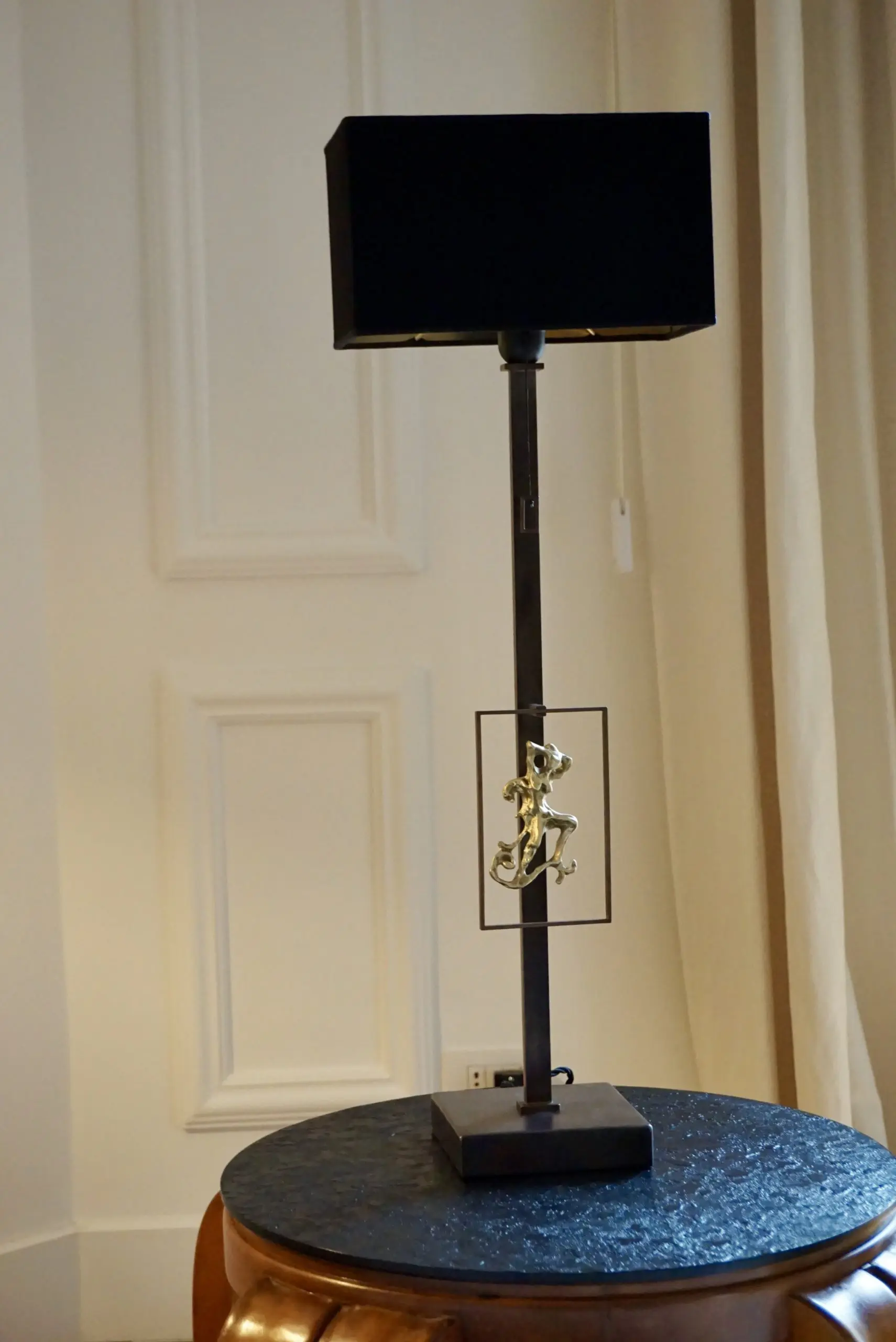 Pair of LUCIO FONTANA sculptures bronze female figures table lamps, 1950-2021 — photo 18
