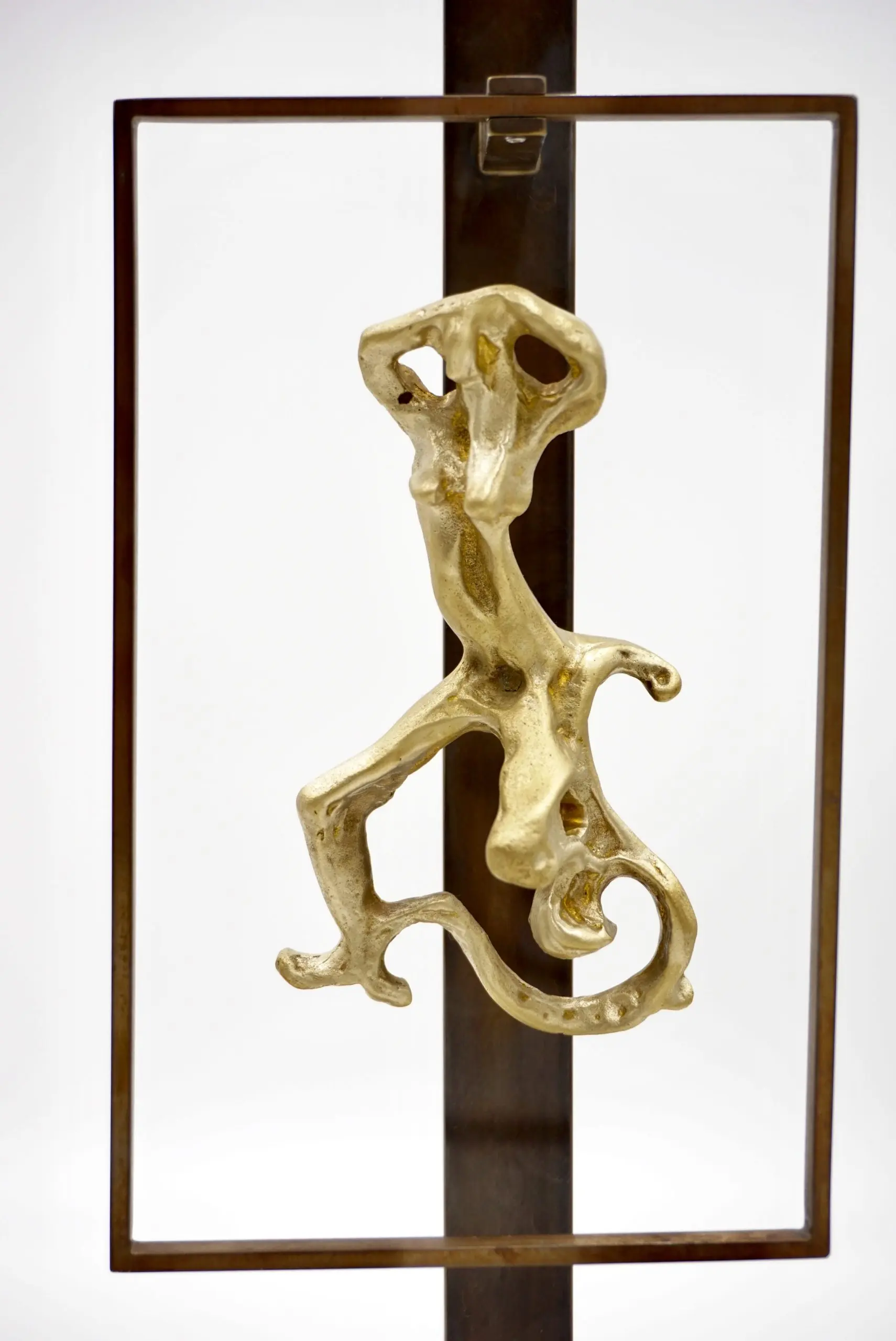 Pair of LUCIO FONTANA sculptures bronze female figures table lamps, 1950-2021 — photo 11