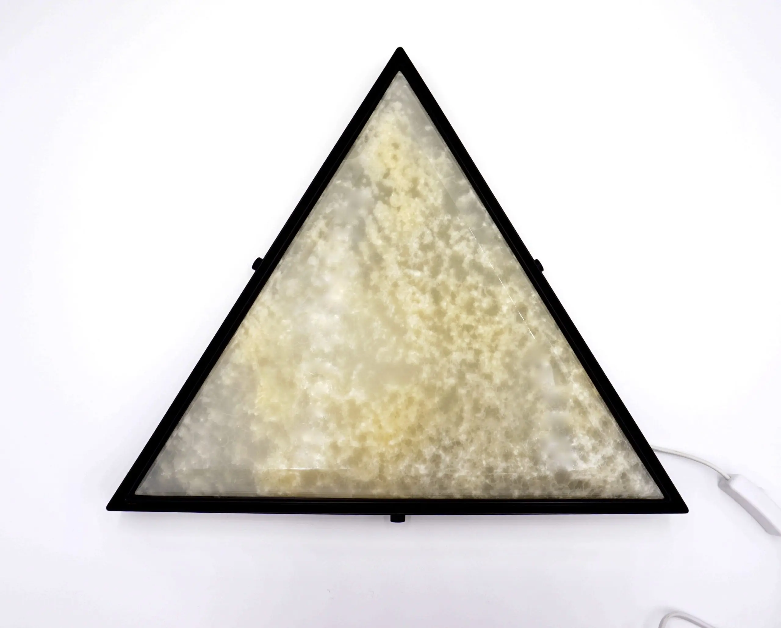 large onyx triangular " Archimede" wall lamp, 2021 — Lorenzo Ciompi