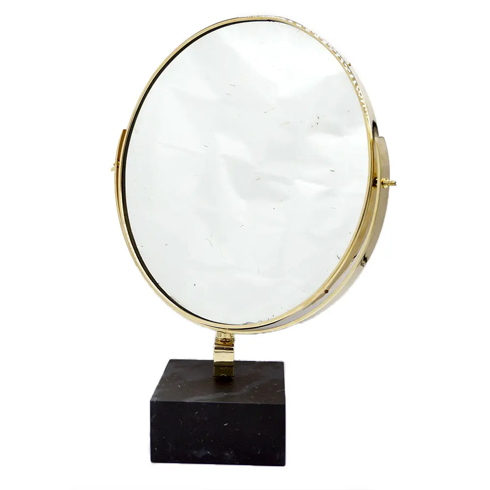 Gio Ponti Vanity Mirror "Fontana Arte" on Black Marquinha Marble Block, 1955 — Gio Ponti