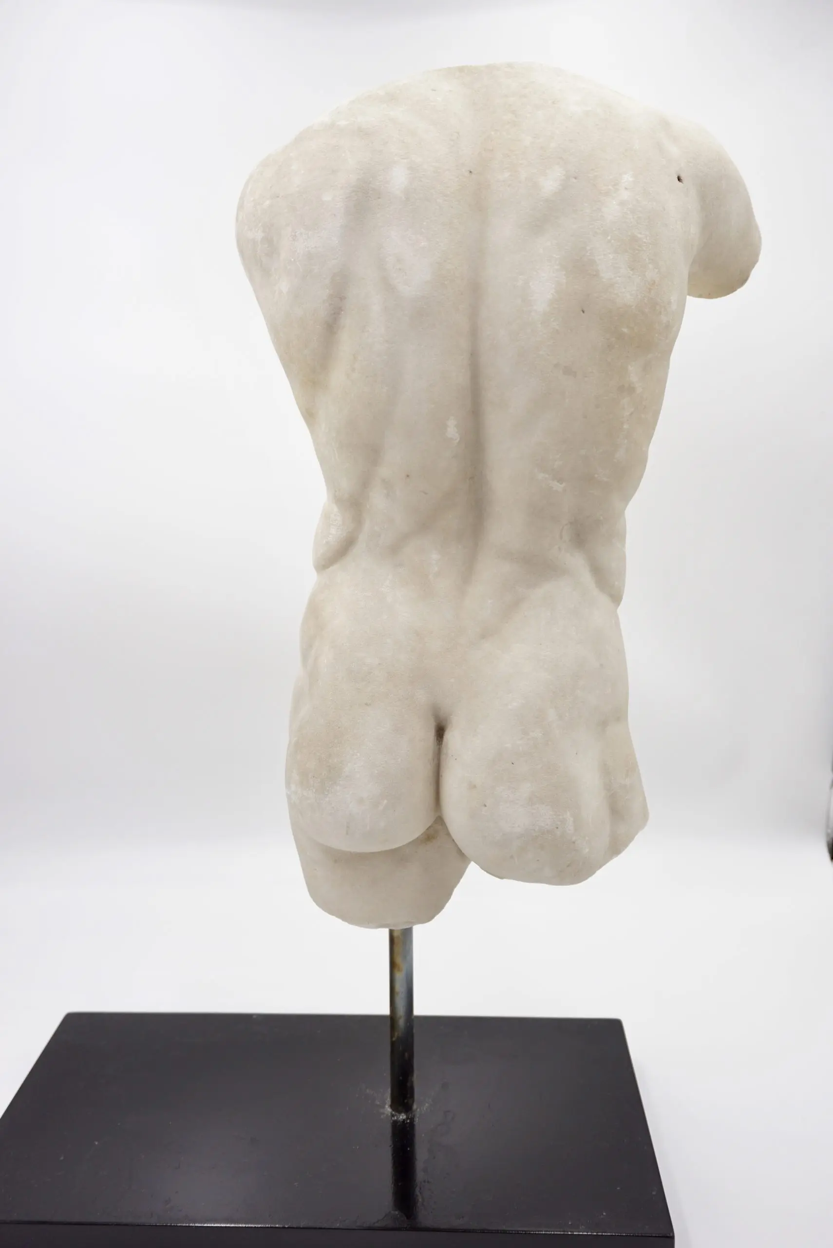 Antique Apoxyomenos male marble torso sculpture, white Carrara marble, XIX sec. — photo 12