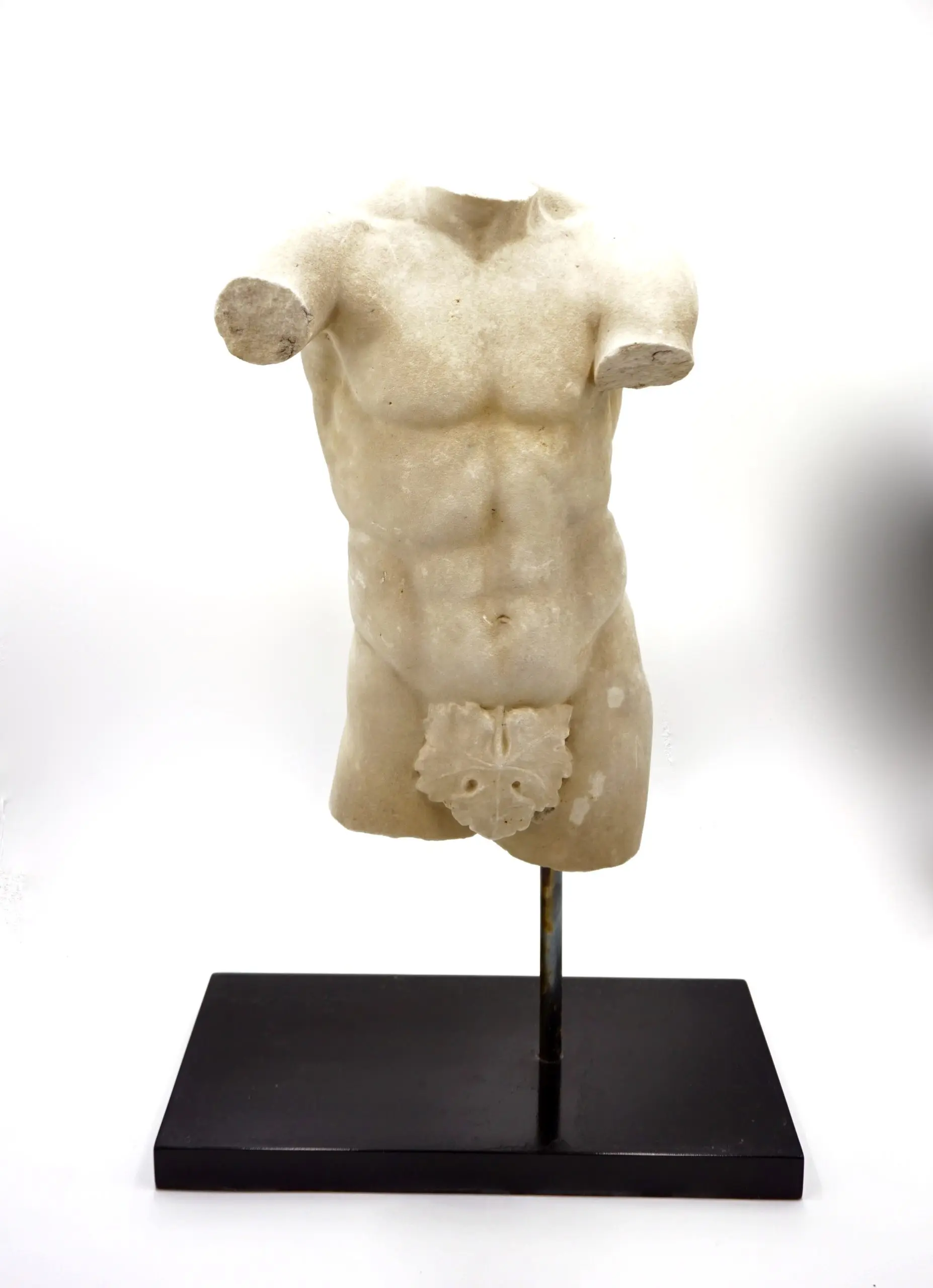 Antique Apoxyomenos male marble torso sculpture, white Carrara marble, XIX sec. — image 3