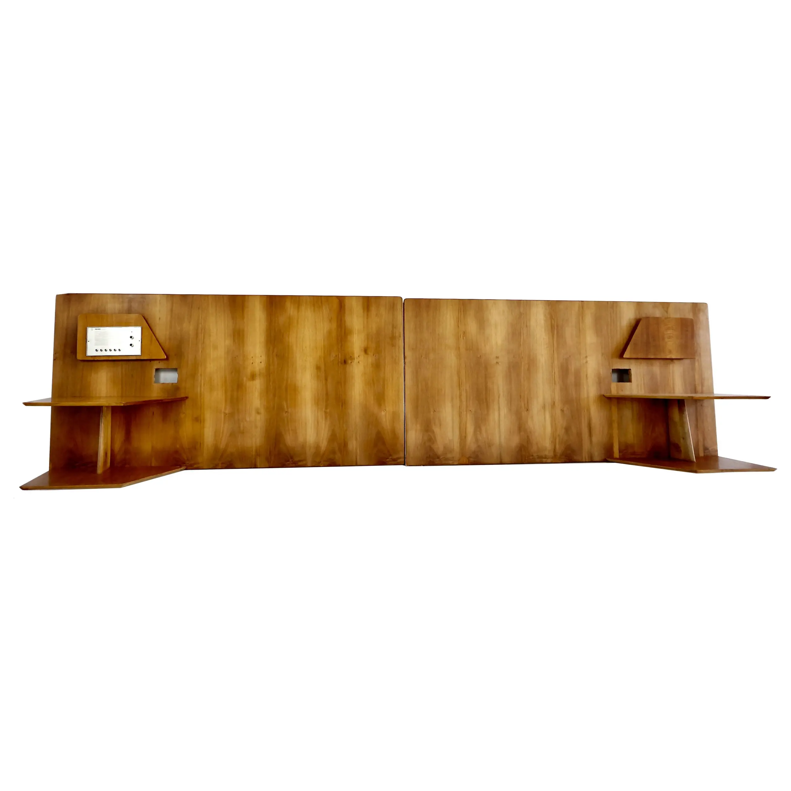 Gio Ponti, Pair of Fine Cherrywood Headboards from Hotel Royal Naples, 1955 — Gio Ponti