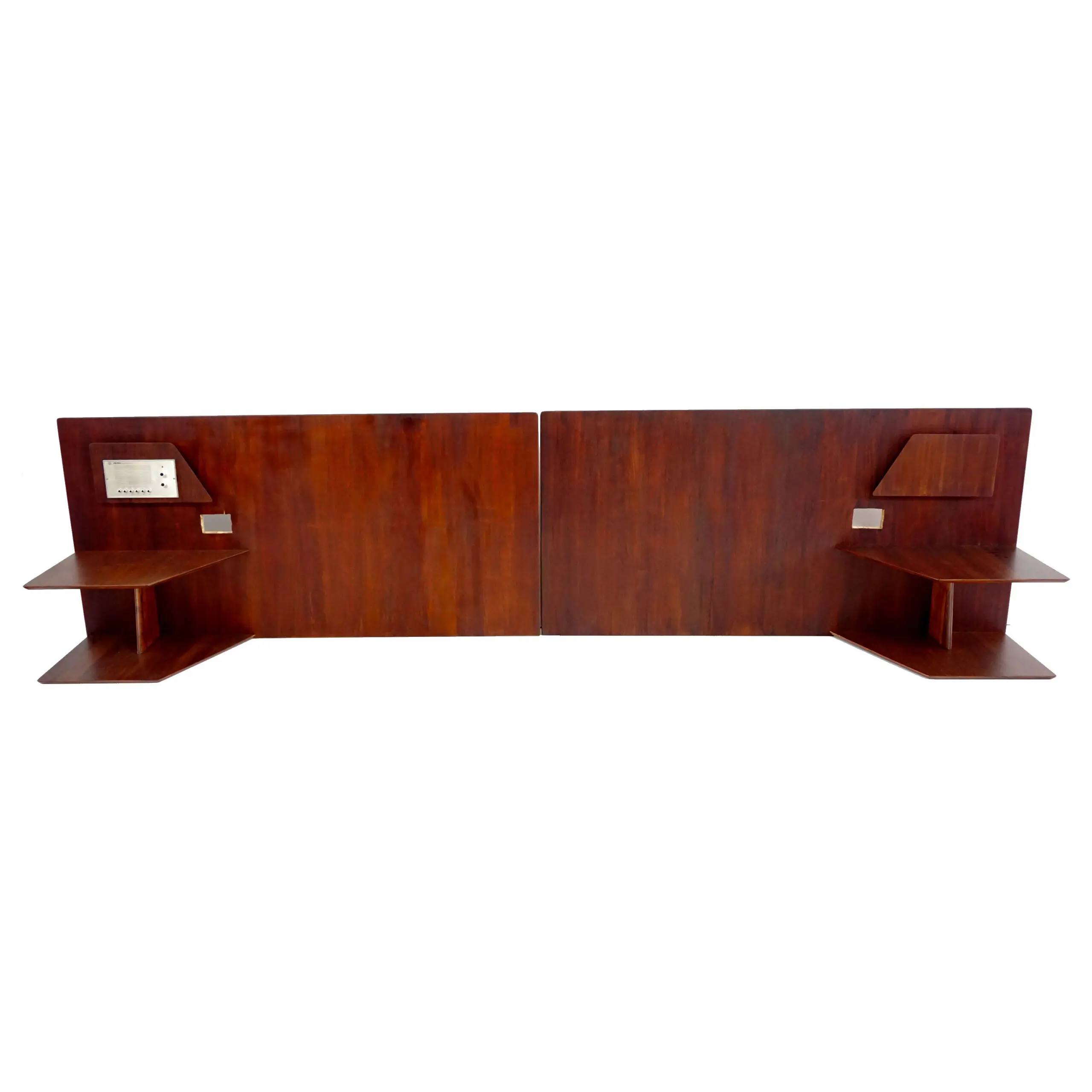 Gio Ponti, Pair of  walnut  Headboards from Hotel Royal Naples, 1955 — Gio Ponti