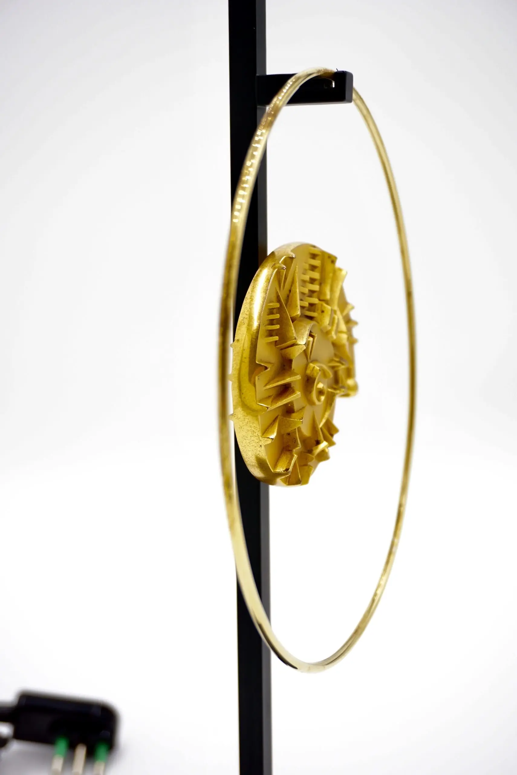 Arnaldo Pomodoro Bronze Sculpture for Borsani,Fixed on a Table Lamp,1985-2021 — image 3
