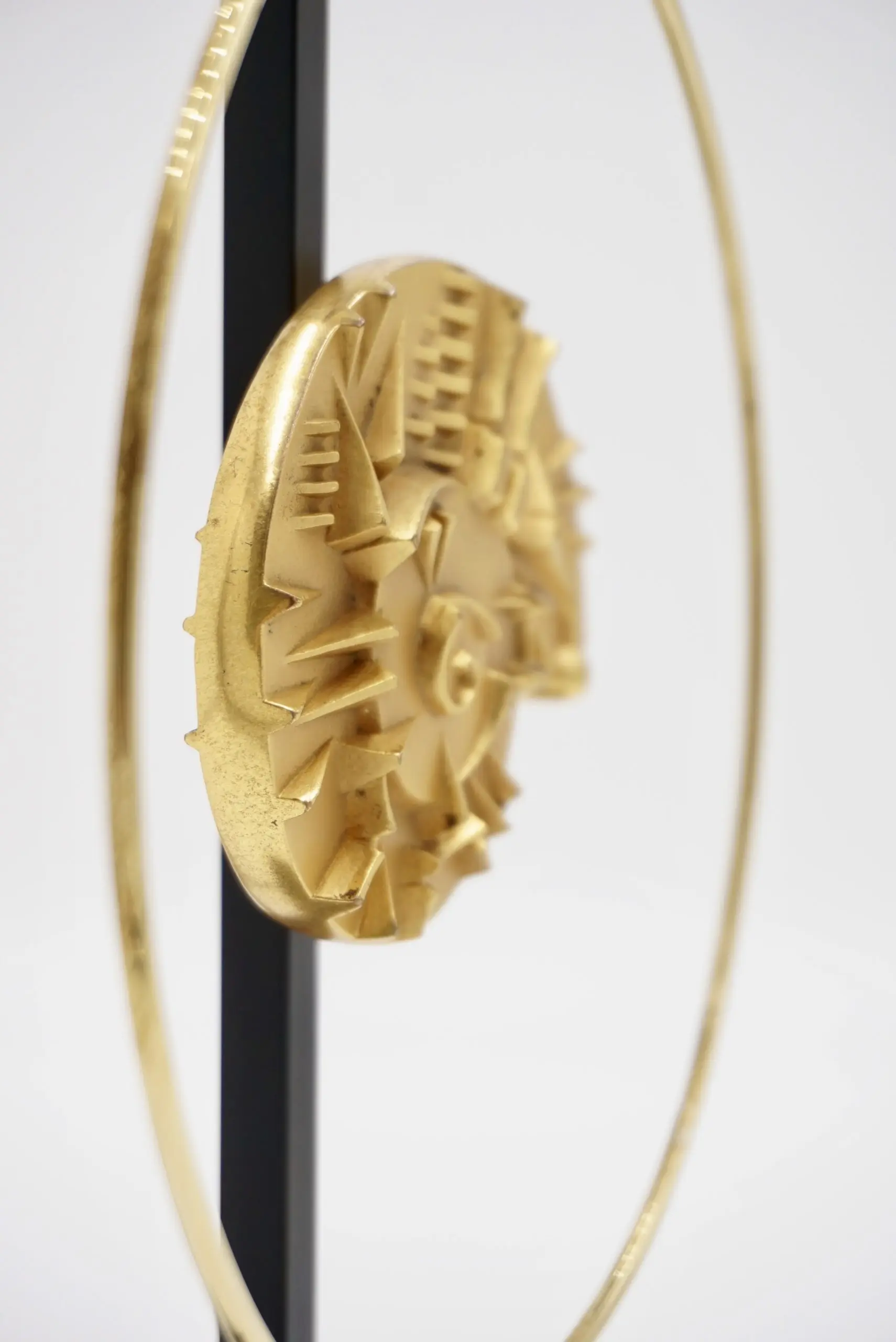 Arnaldo Pomodoro Bronze Sculpture for Borsani,Fixed on a Table Lamp,1985-2021 — photo 4