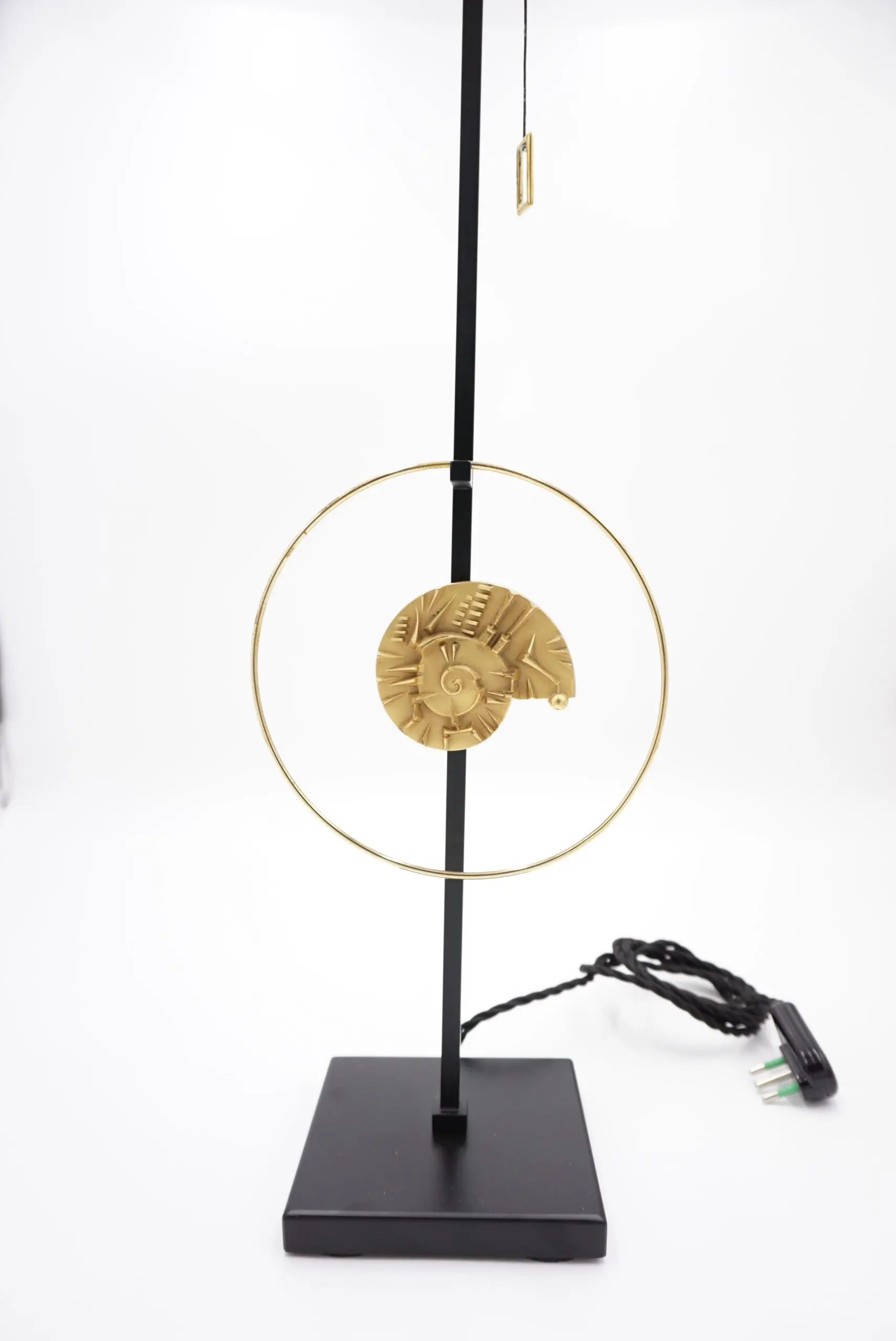 Arnaldo Pomodoro Bronze Sculpture for Borsani,Fixed on a Table Lamp,1985-2021 — image 2