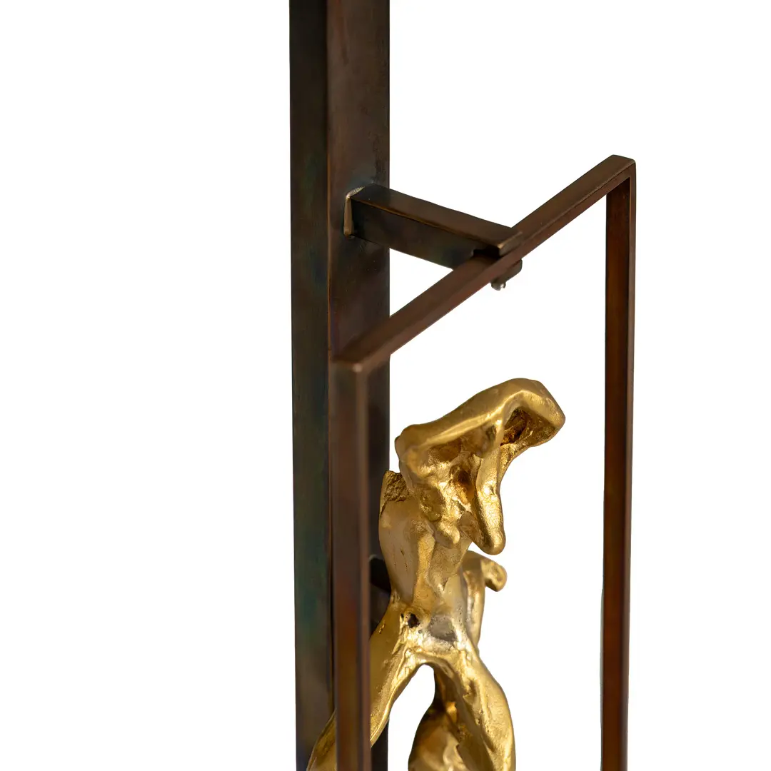 Lucio Fontana Sculpture Bronze for Borsani Fixed in Table Lamp, 1950 — image 2