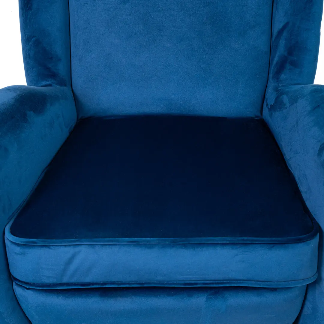 pair of blu velvet Gio Ponti bergere wingback armchairs by ISA, 1950 — photo 15