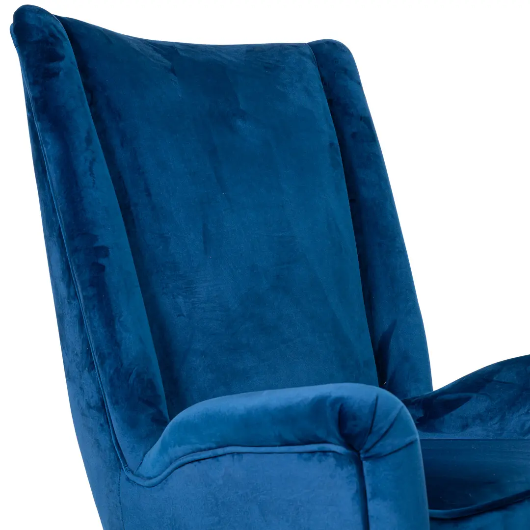 pair of blu velvet Gio Ponti bergere wingback armchairs by ISA, 1950 — photo 9