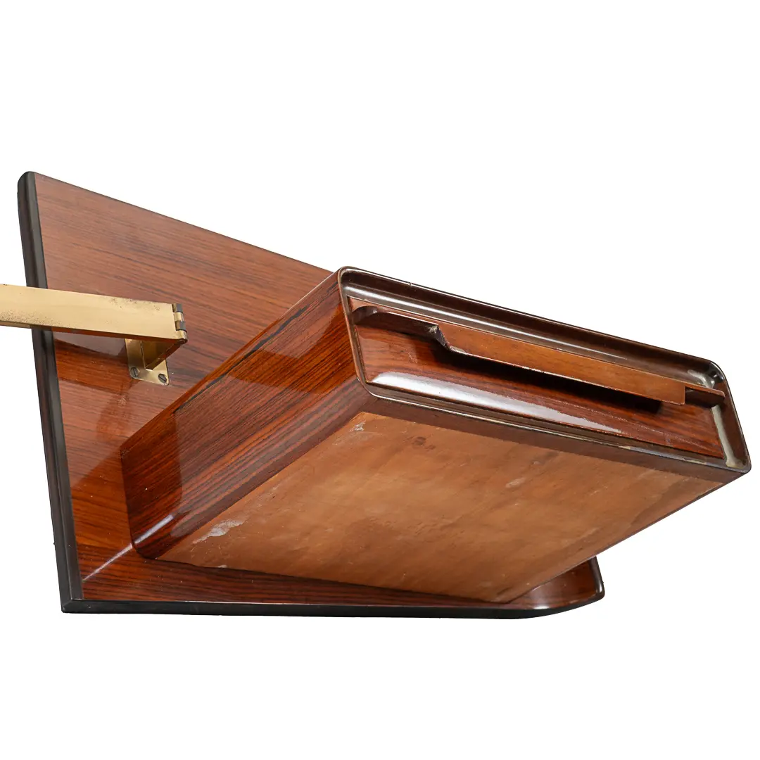 pair of unique rosewood hanging Cavatorta bedside tables, adjustable shelfs 1950 — photo 17
