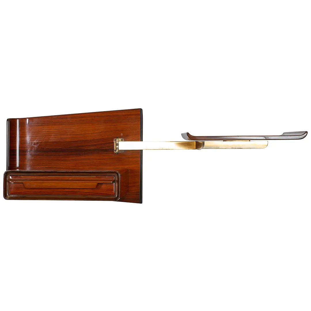 pair of unique rosewood hanging Cavatorta bedside tables, adjustable shelfs 1950 — photo 23