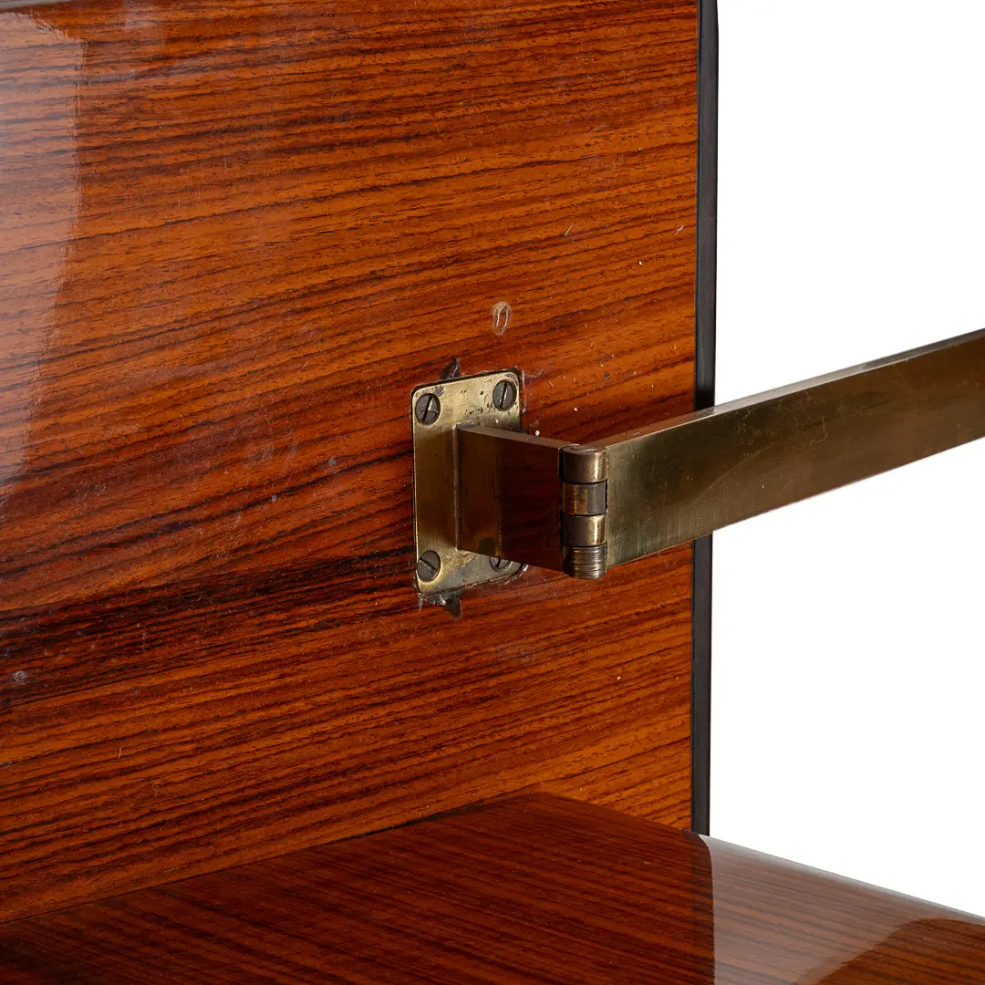pair of unique rosewood hanging Cavatorta bedside tables, adjustable shelfs 1950 — photo 4