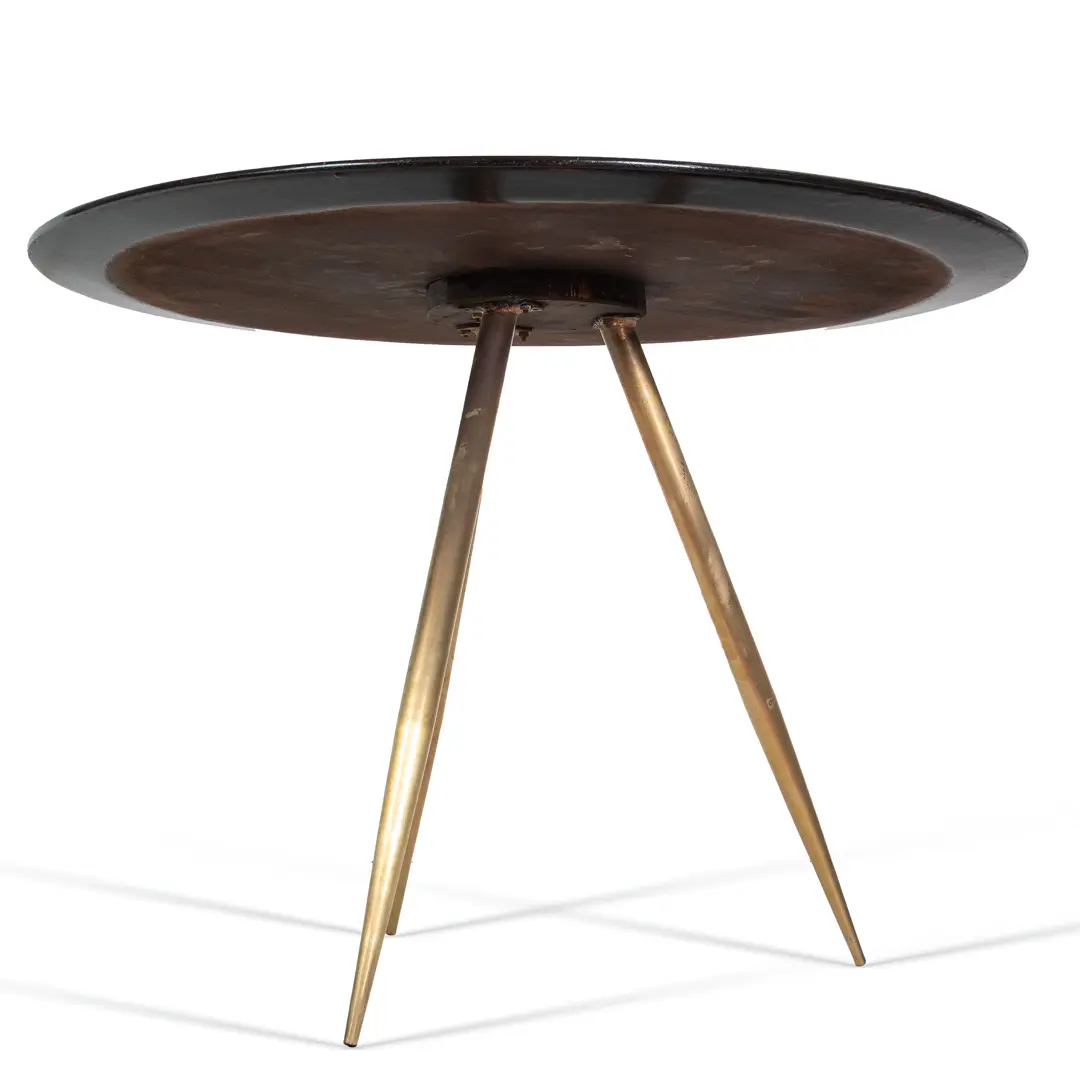 extraordinary rare Carlo de Carli three feet round gueridon center table,1946 — image 3