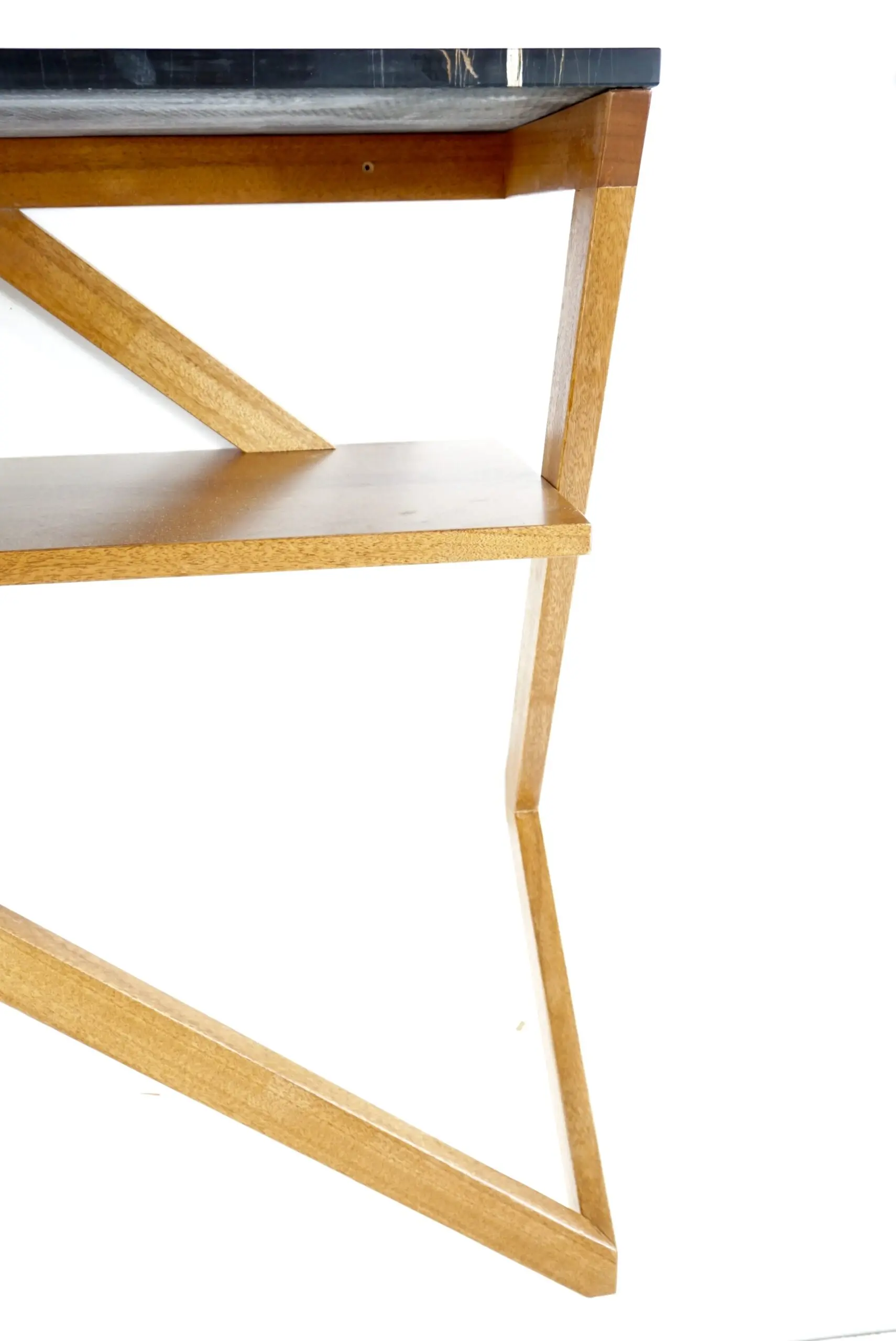 Lorenzo Ciompi "DAFNE" console wall mounted noir doree marble,teak contemporary — photo 17