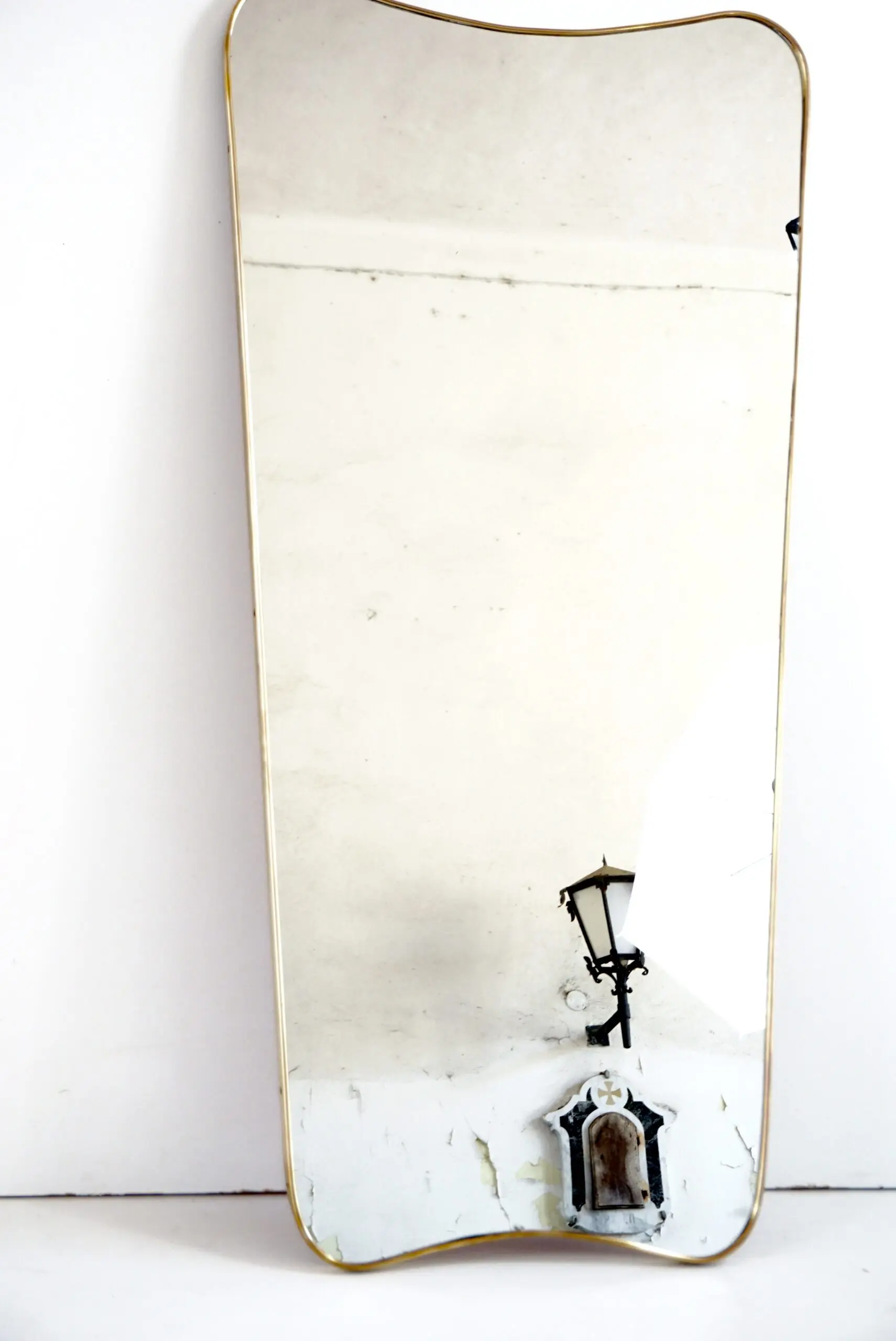 large Gio Ponti wall mirror from Hotel Bristol Merano by Fontana Arte , 1950 — image 2