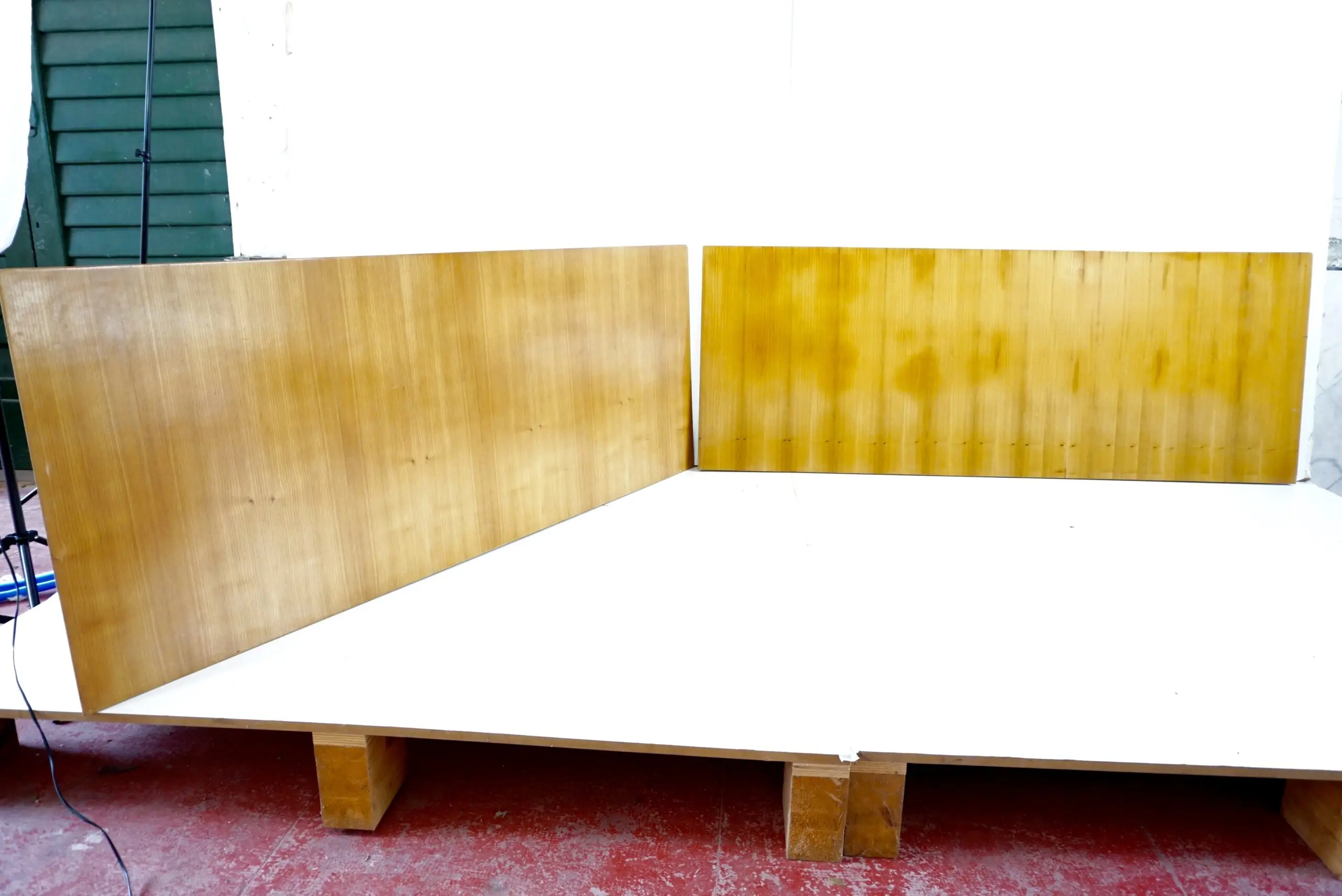 pair of large Gio Ponti cherrywood boiserie panels from Hotel Royal, Naples 1955 — image 3