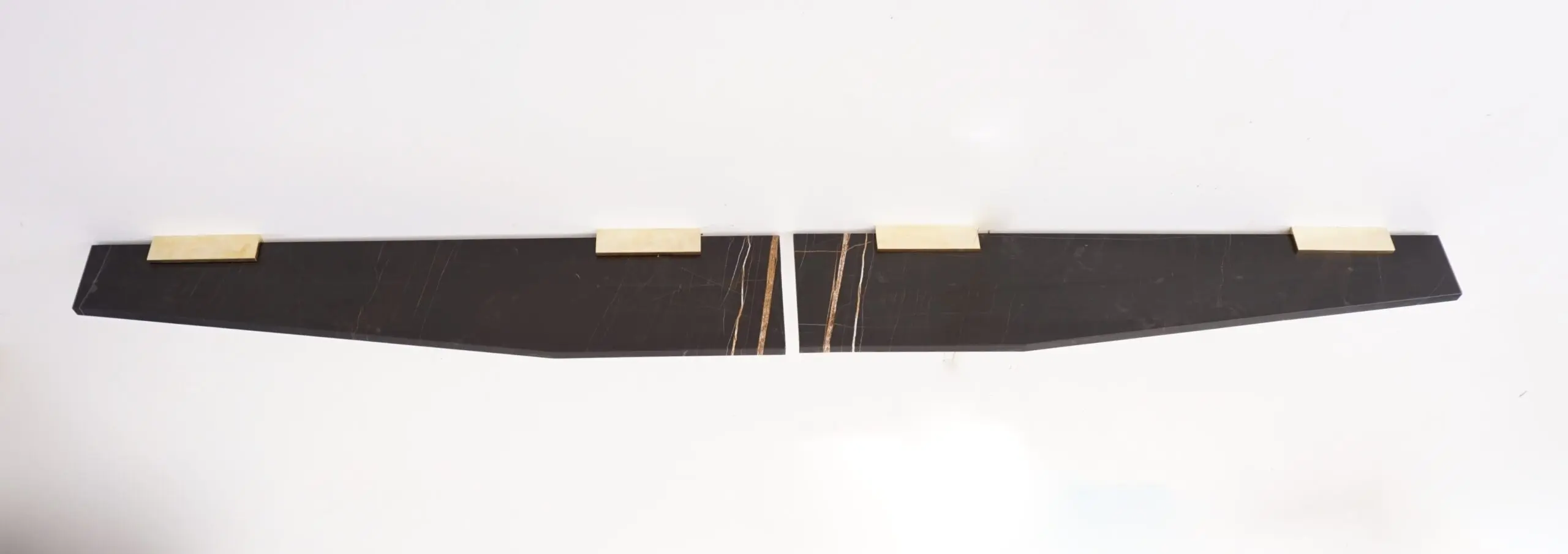 a large wall mounted marble, brass console "Icaro Wings" by Lorenzo Ciompi,2022 — photo 16