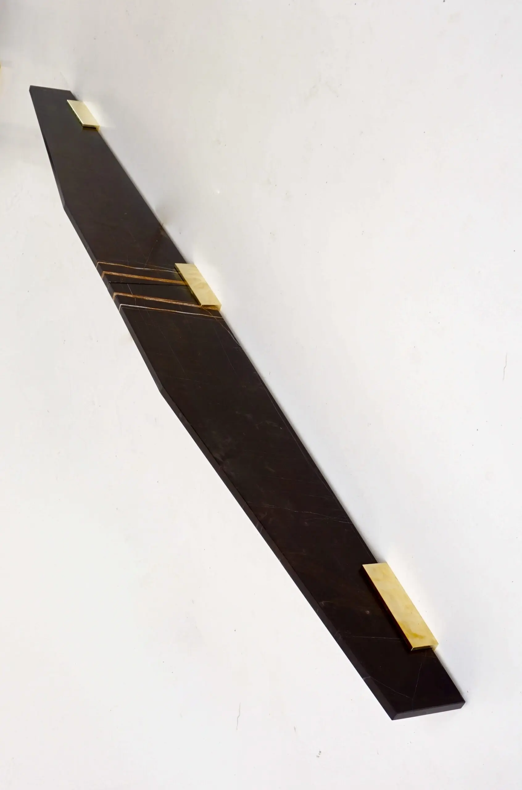 a large wall mounted marble, brass console "Icaro Wings" by Lorenzo Ciompi,2022 — photo 8