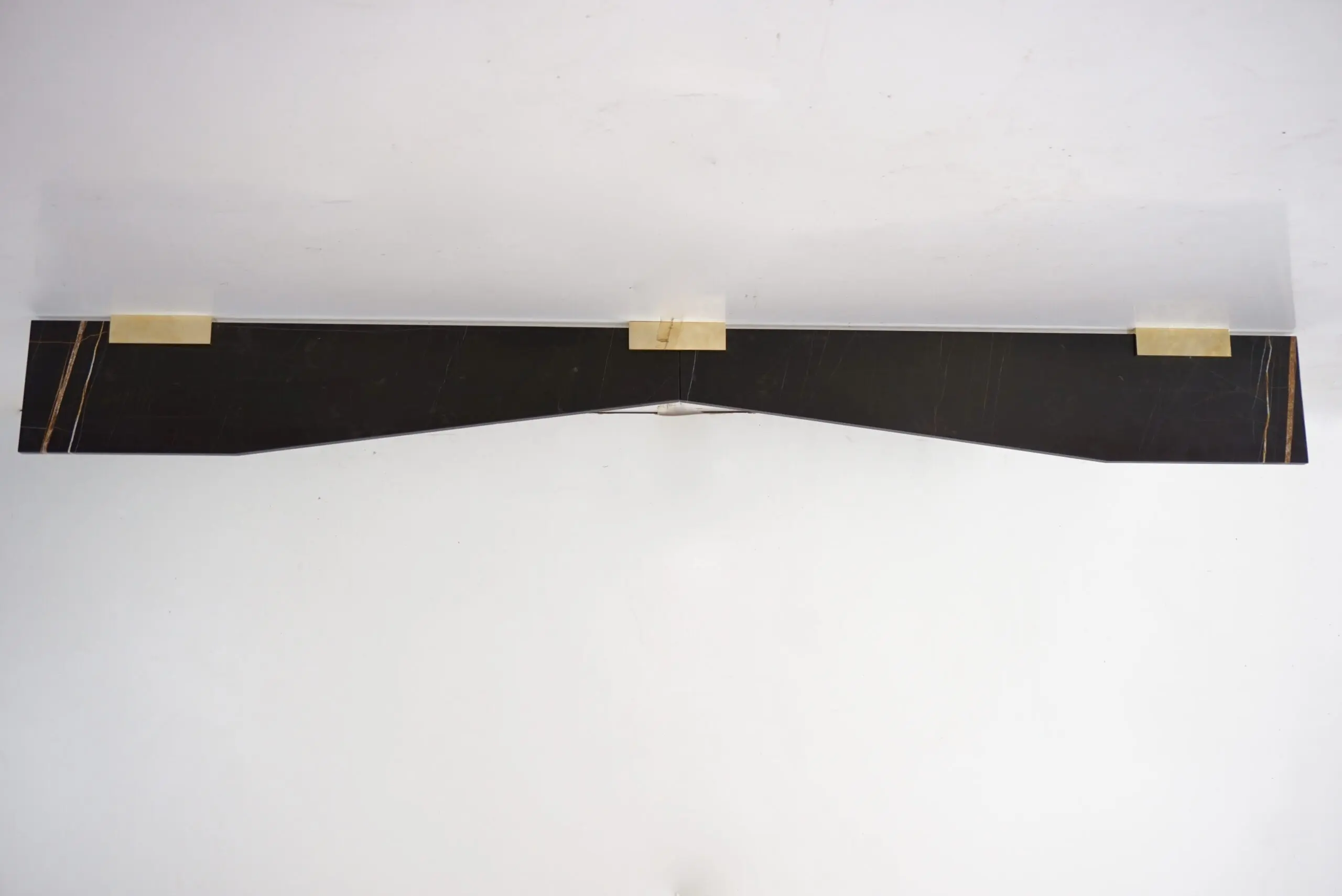 a large wall mounted marble, brass console "Icaro Wings" by Lorenzo Ciompi,2022 — photo 6