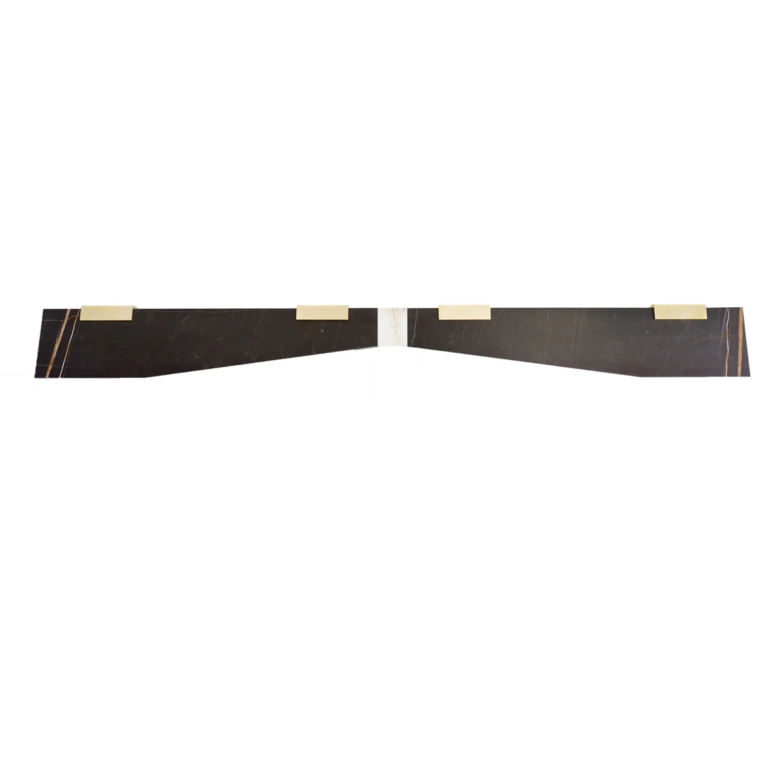 a large wall mounted marble, brass console "Icaro Wings" by Lorenzo Ciompi,2022 — photo 20