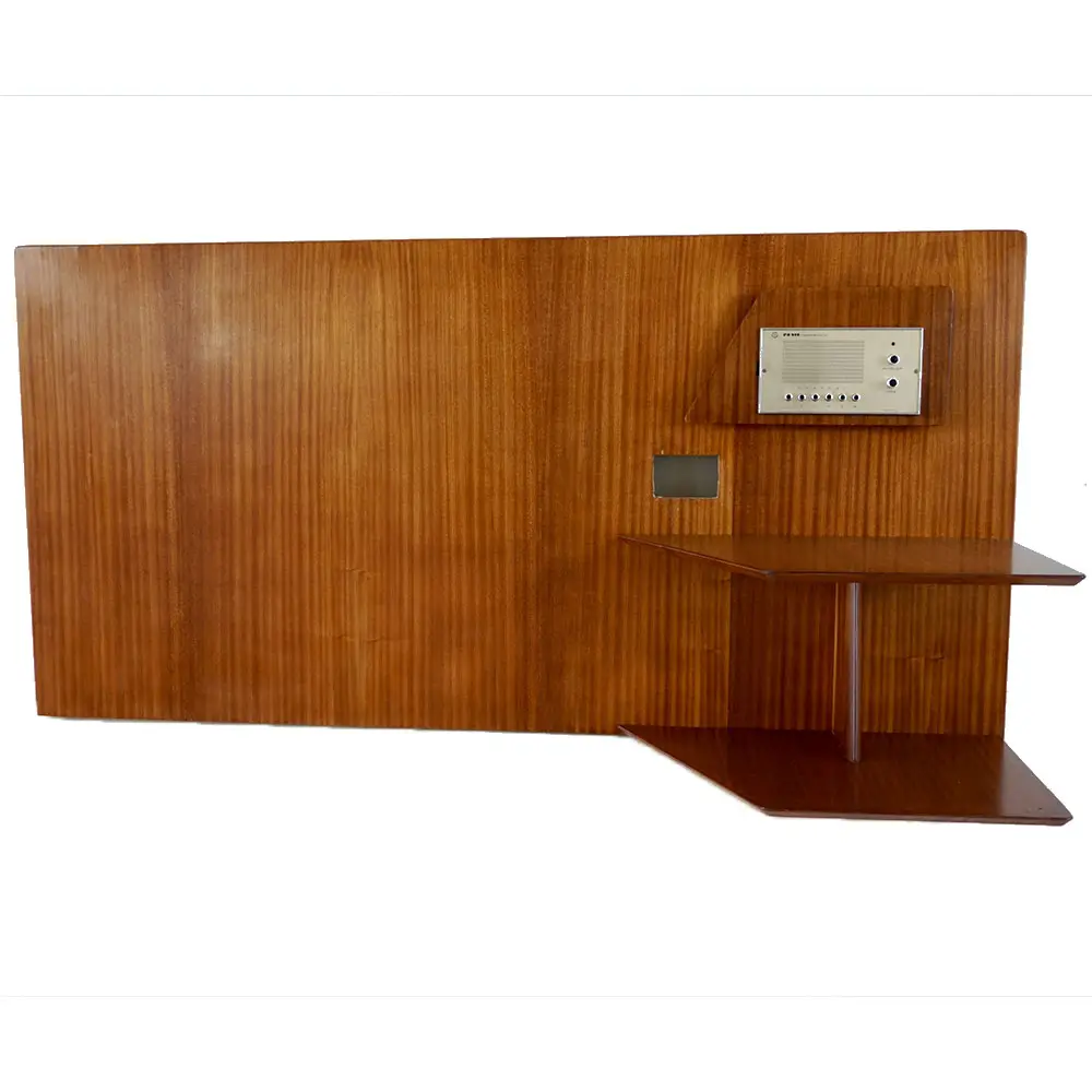 Gio Ponti mahogany  right Headboard from Hotel Royal Naples, 1955 — Gio Ponti