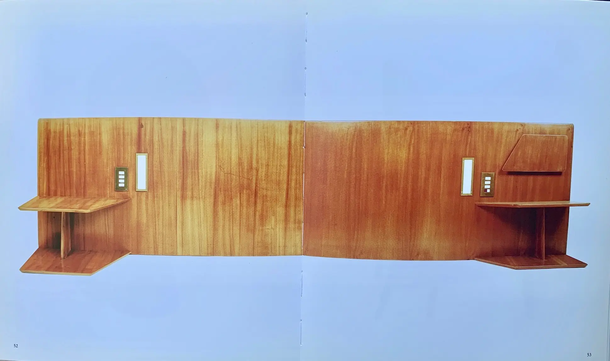 Gio Ponti mahogany  right Headboard from Hotel Royal Naples, 1955 — photo 18