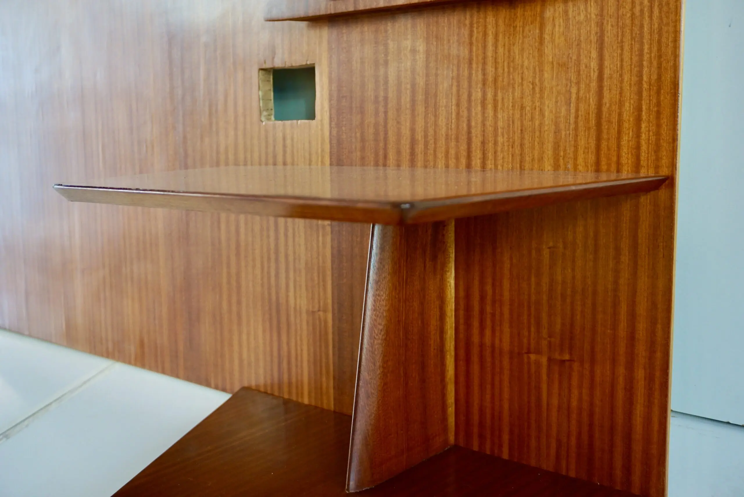 Gio Ponti mahogany  right Headboard from Hotel Royal Naples, 1955 — photo 13
