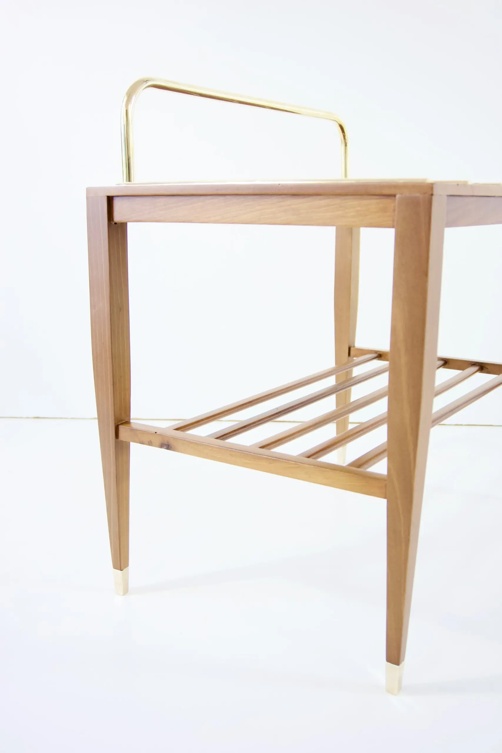 Gio Ponti Walnut Side Table, Luggage Rack for Hotel Royal Naples, 1955 — photo 9