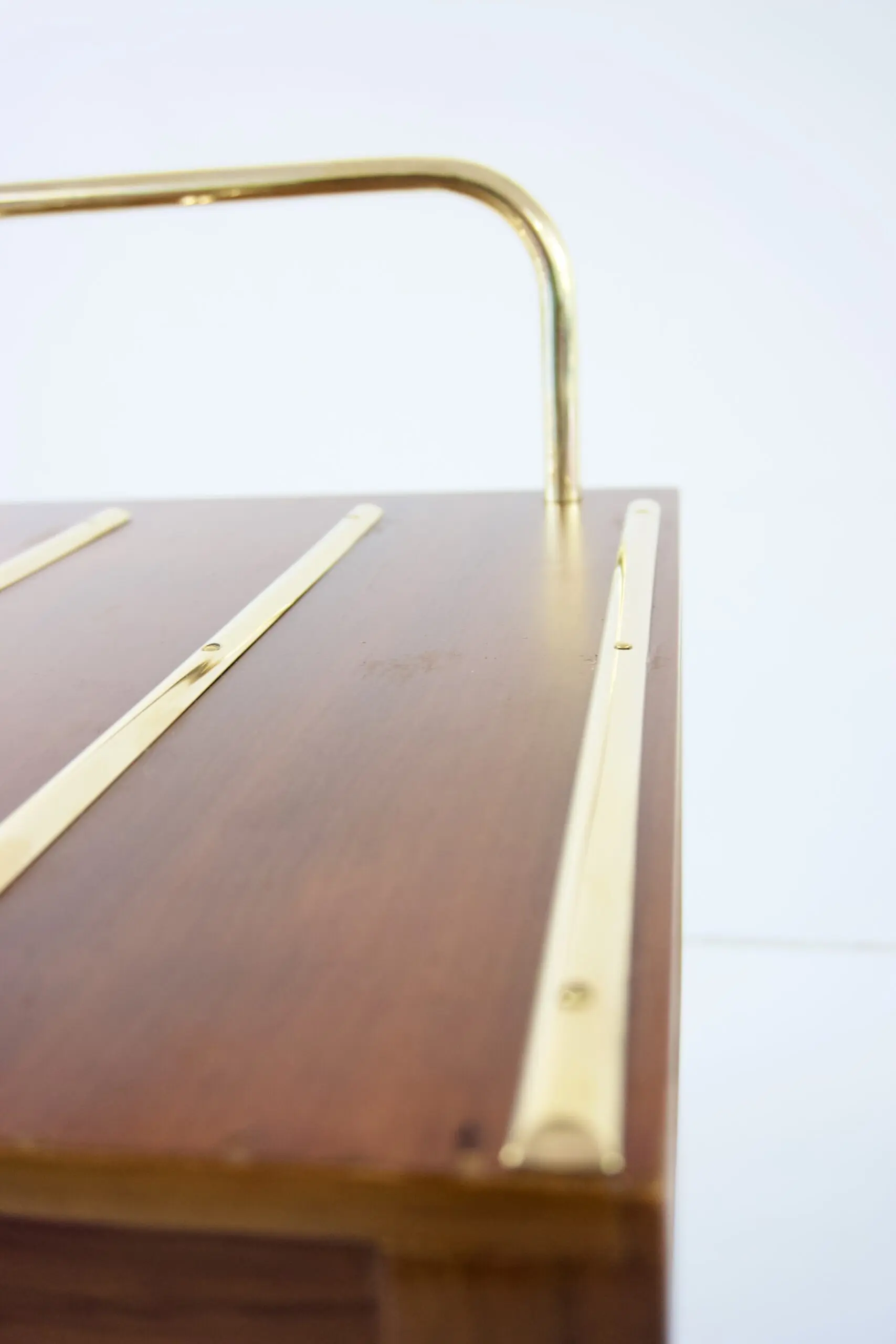 Gio Ponti Walnut Side Table, Luggage Rack for Hotel Royal Naples, 1955 — image 2