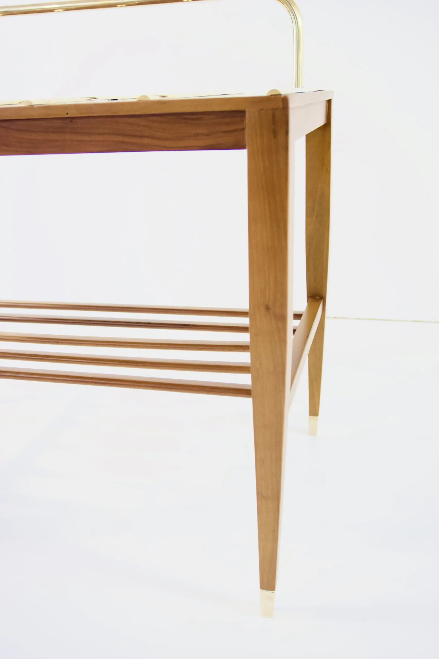 Gio Ponti Walnut Side Table, Luggage Rack for Hotel Royal Naples, 1955 — photo 5