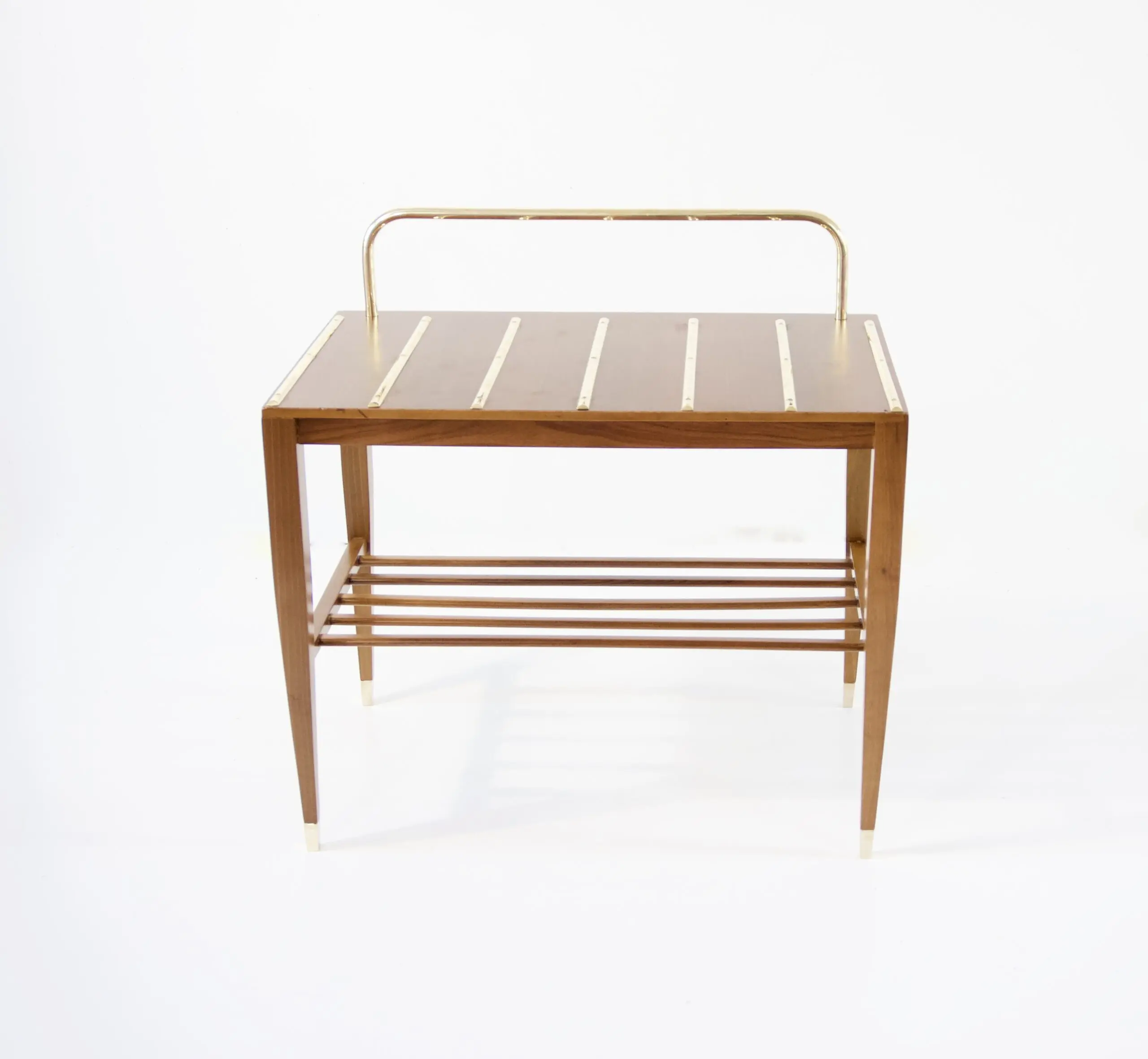 Gio Ponti Walnut Side Table, Luggage Rack for Hotel Royal Naples, 1955 — photo 4