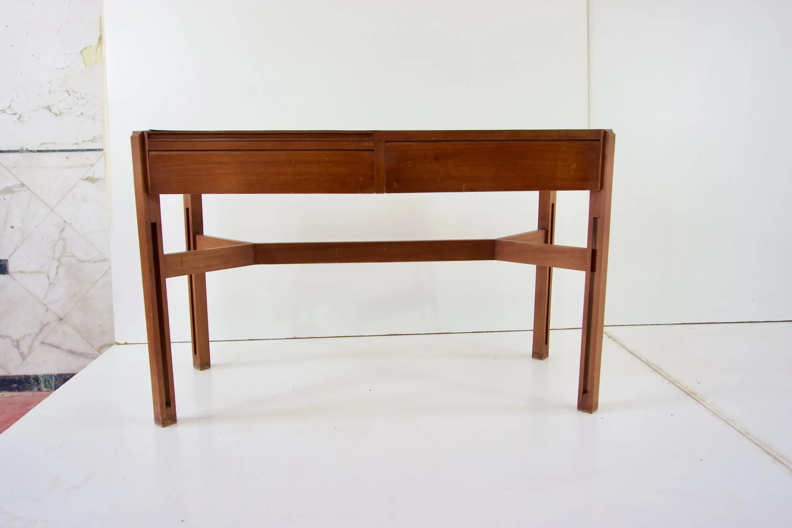 Ico Parisi rare large wood and laminate desk with mirror, Hotel Lorena, 1959 — photo 5