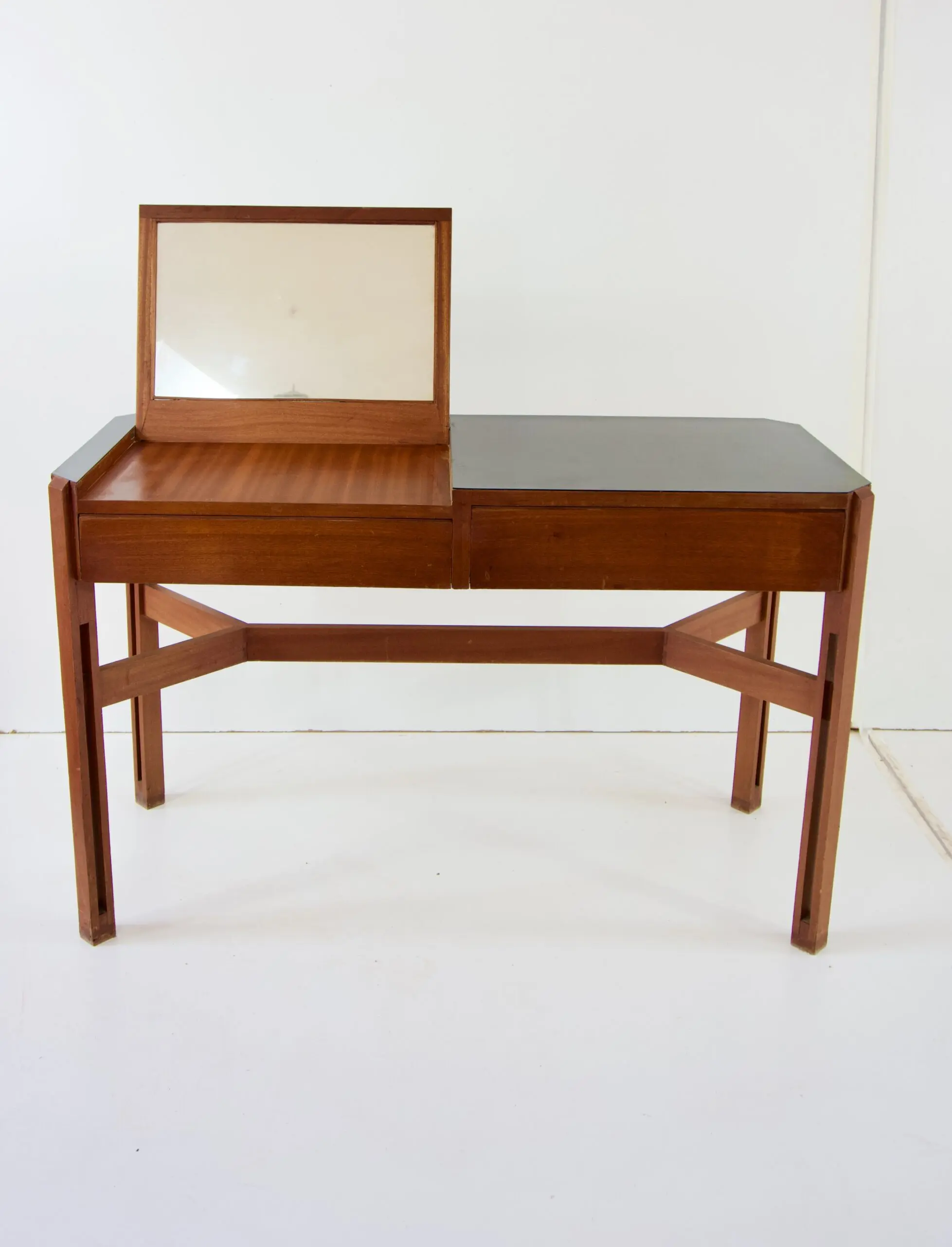 Ico Parisi rare large wood and laminate desk with mirror, Hotel Lorena, 1959 — image 2