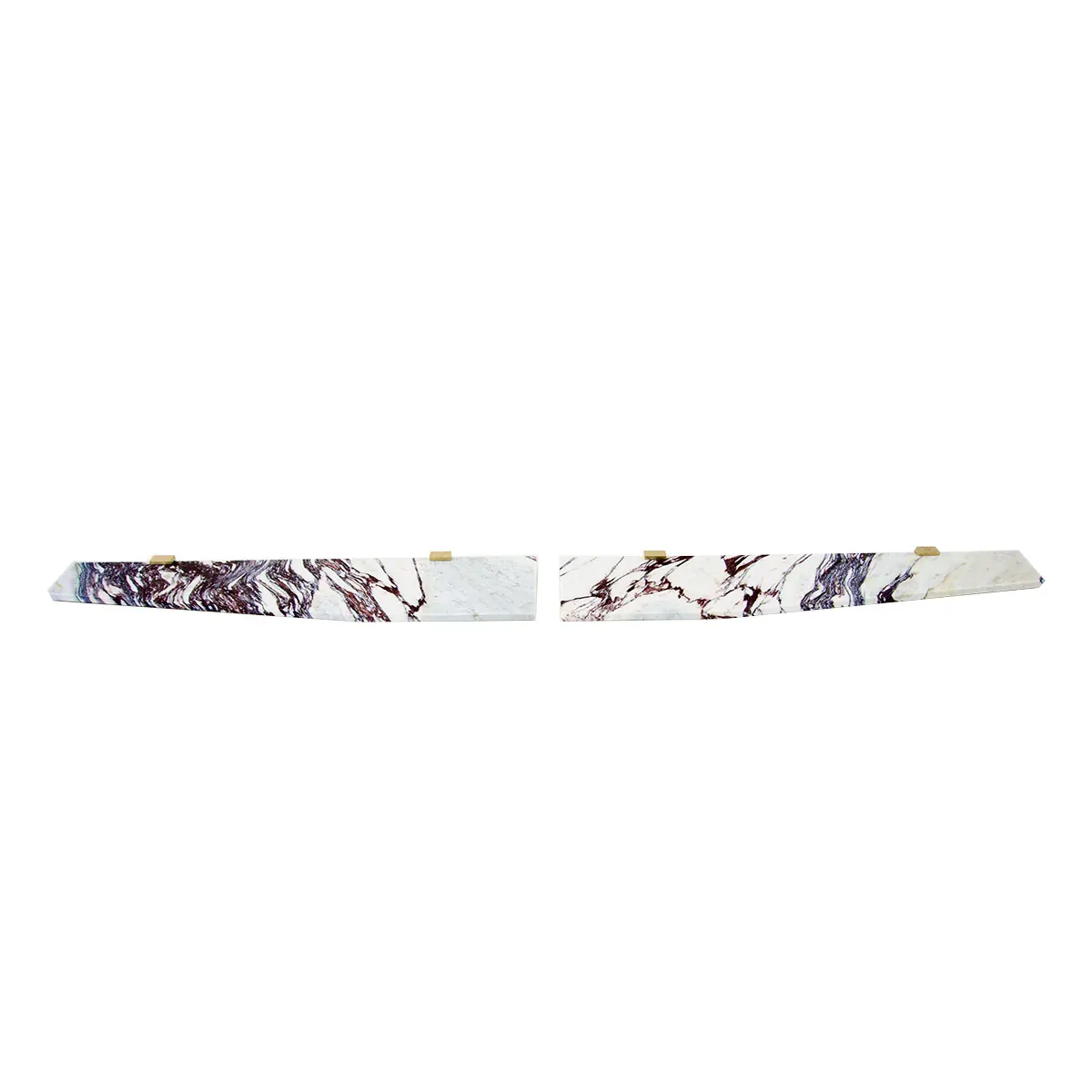 Large pair of Wall Mounted Marble, Brass Console "Angel Wings" by Lorenzo Ciompi, 2022 — Lorenzo Ciompi