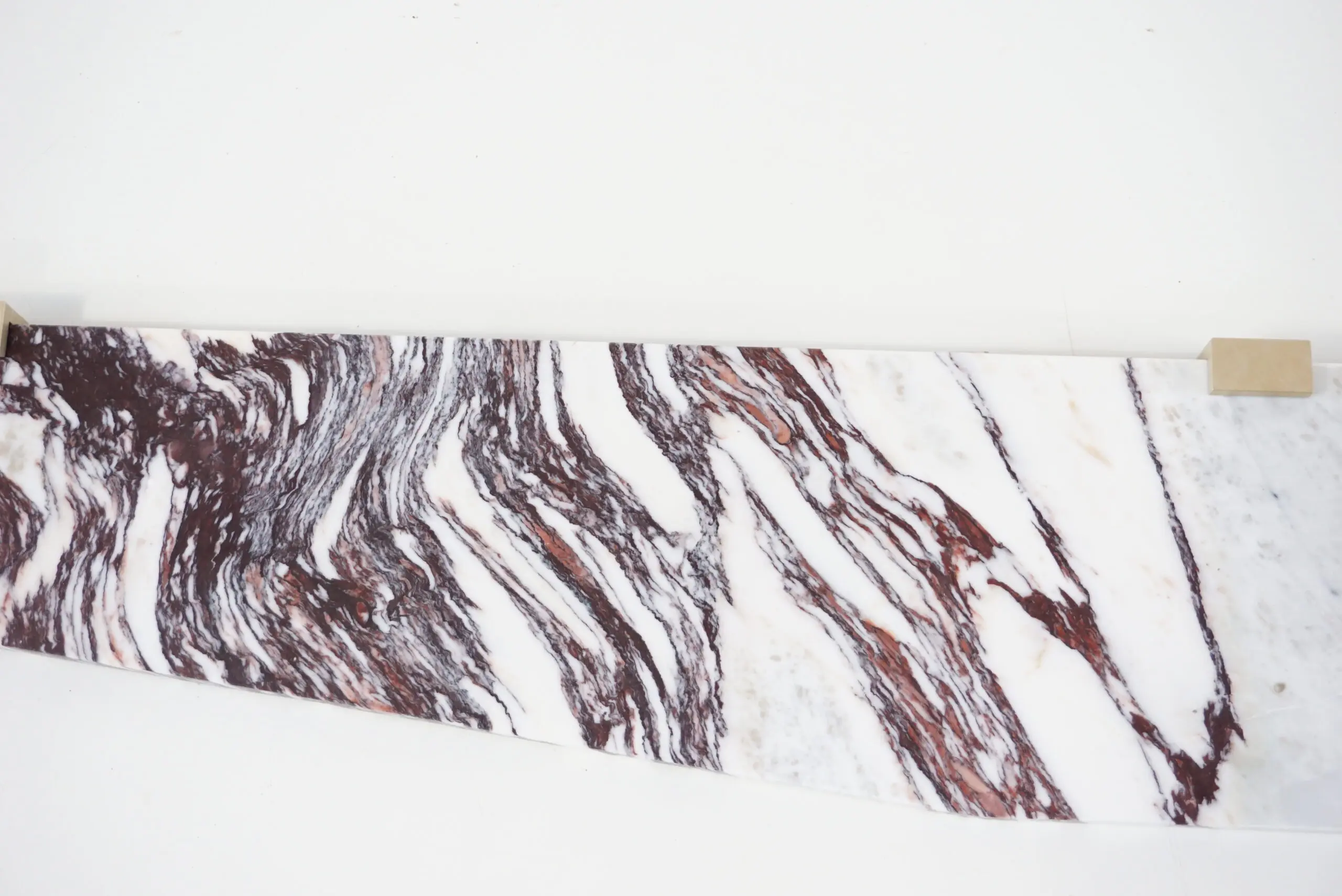 Large pair of Wall Mounted Marble, Brass Console "Angel Wings" by Lorenzo Ciompi, 2022 — photo 5