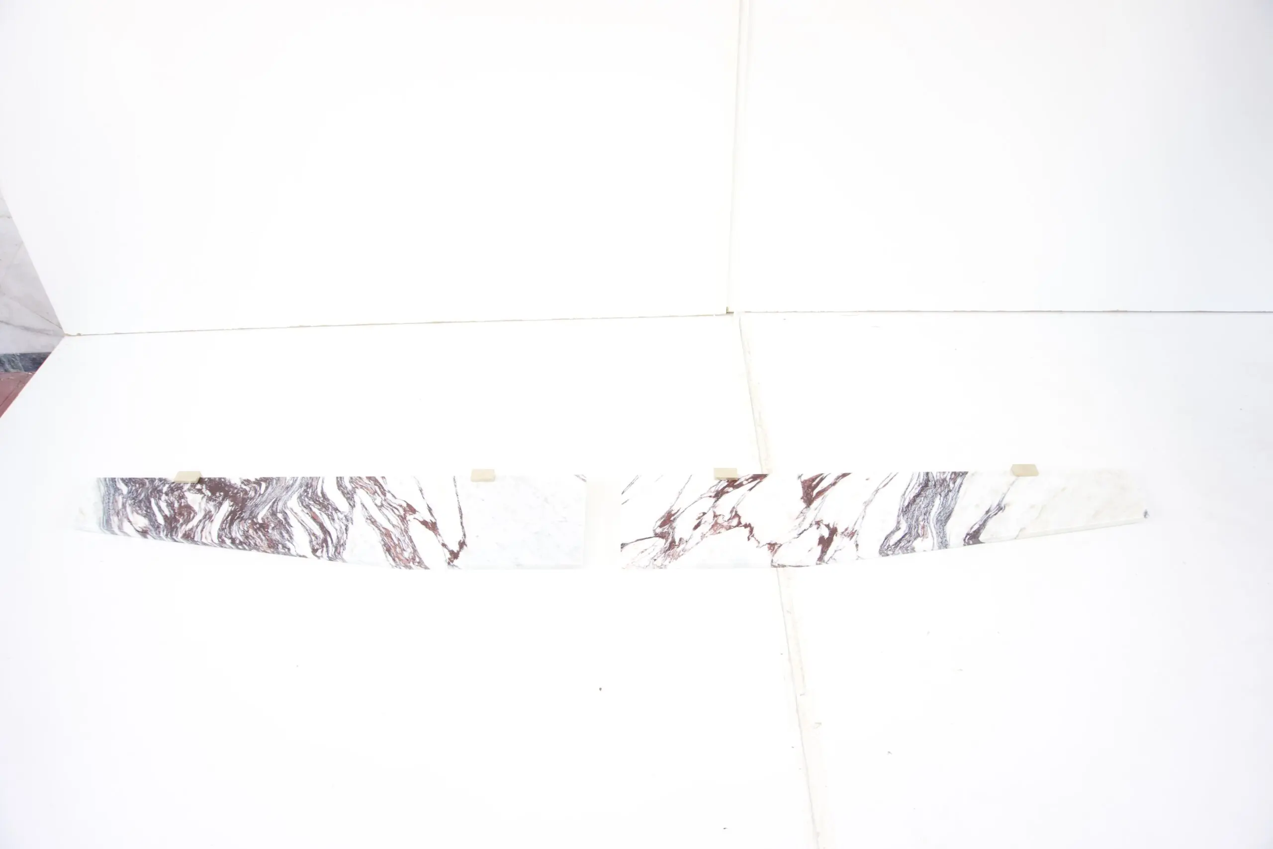 Large pair of Wall Mounted Marble, Brass Console "Angel Wings" by Lorenzo Ciompi, 2022 — photo 16
