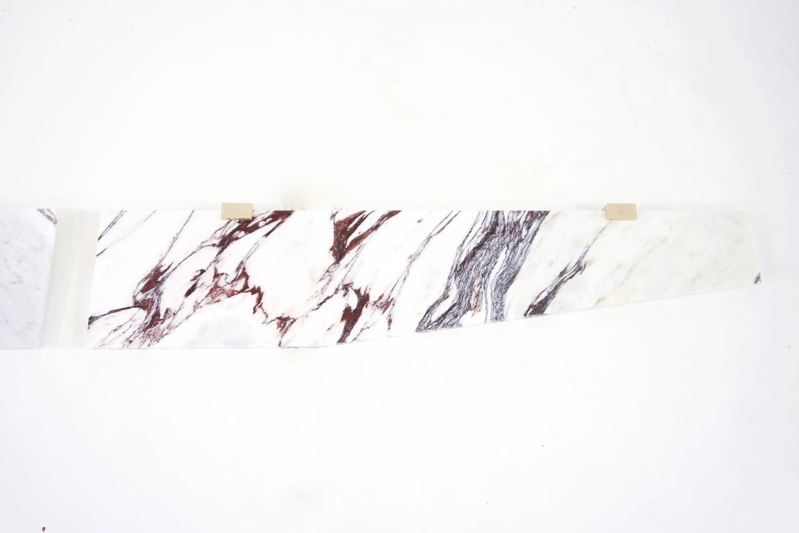 Large pair of Wall Mounted Marble, Brass Console "Angel Wings" by Lorenzo Ciompi, 2022 — photo 7